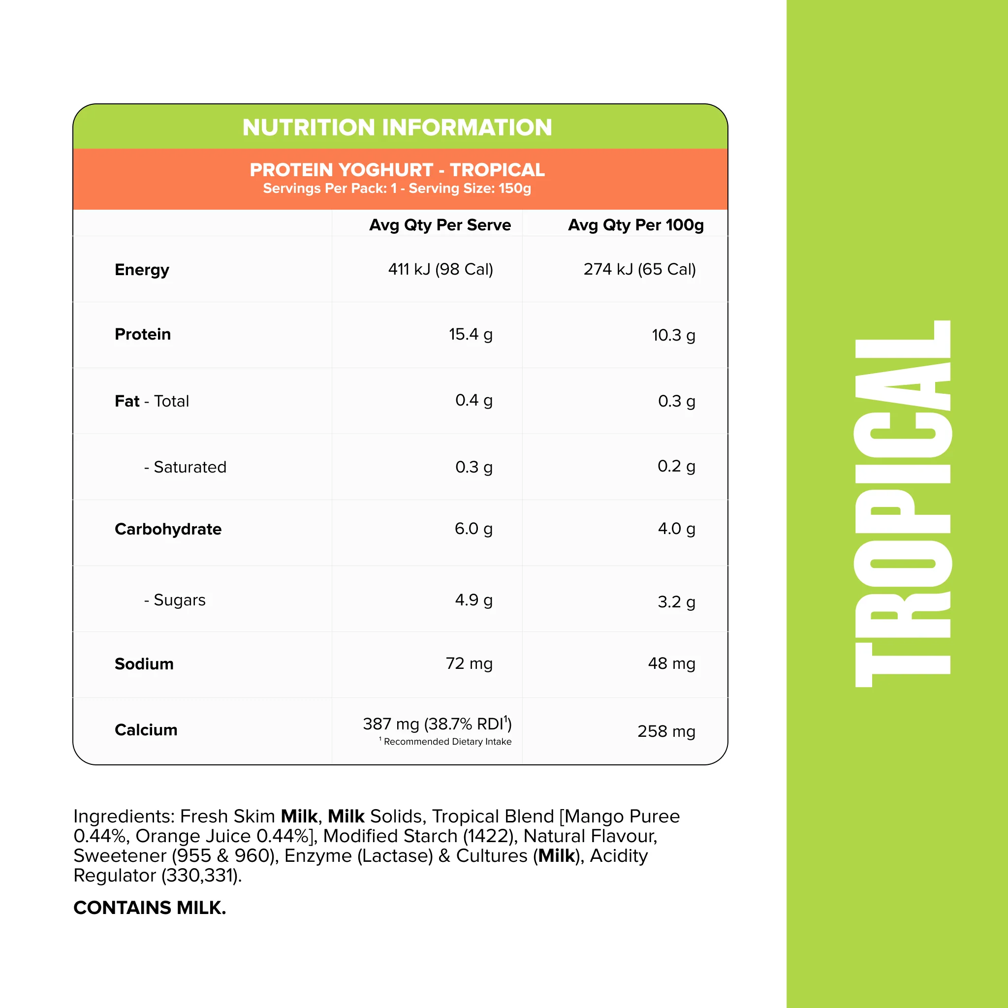 PROTEIN YOGHURT - Tropical Pouch - Image 2