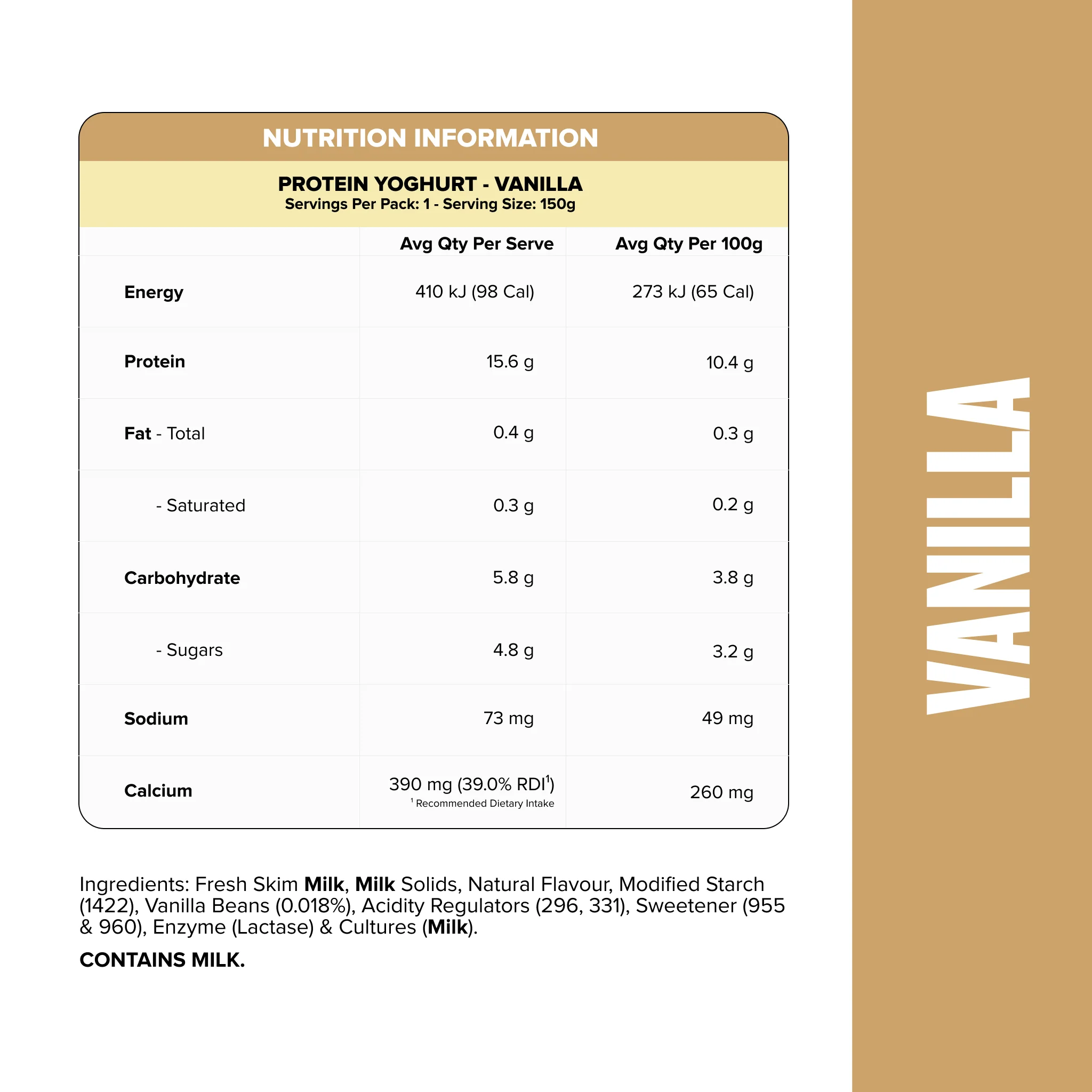 PROTEIN YOGHURT - Vanilla Pouch - Image 2
