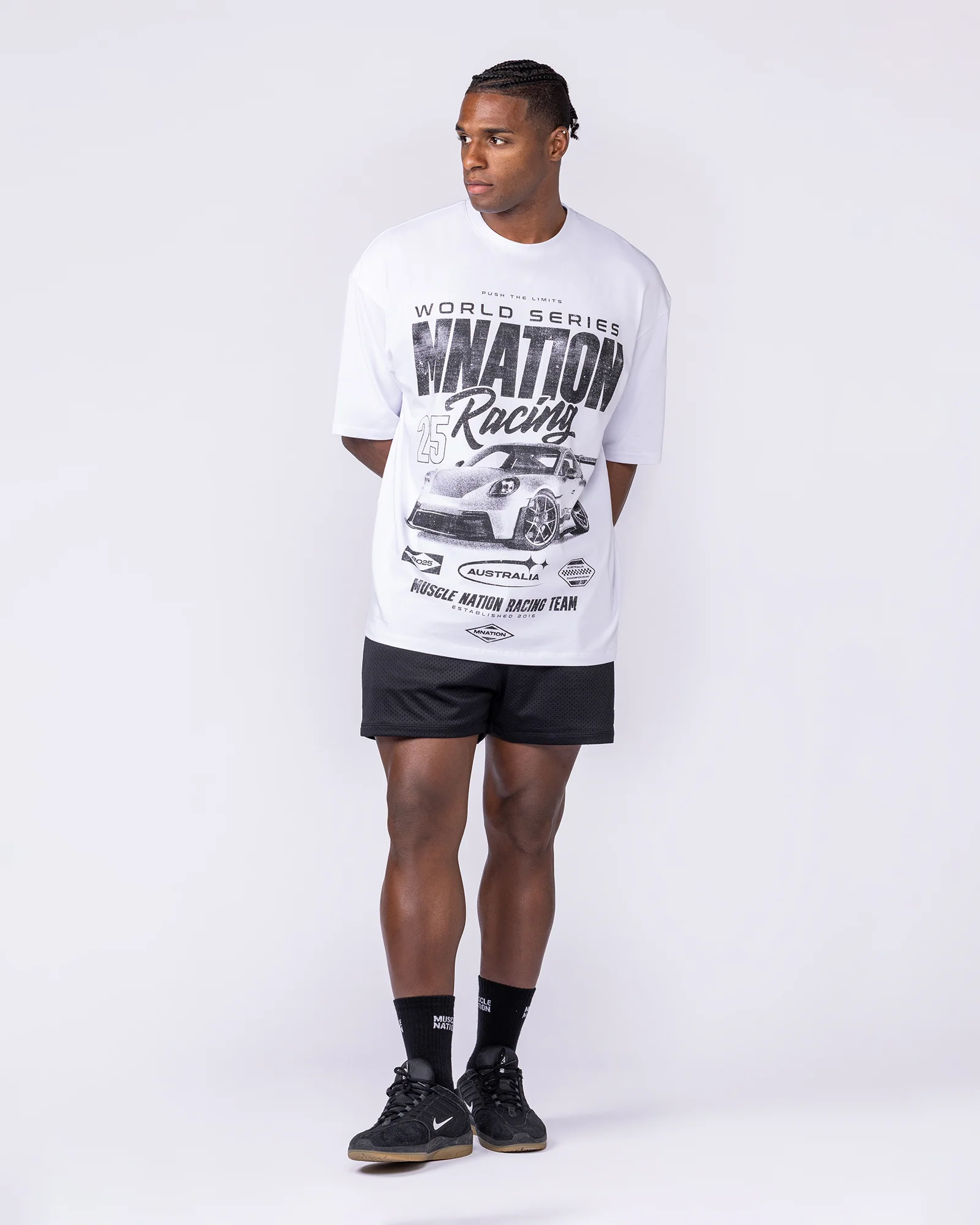 Push The Limits Oversized Tee - White - Image 6