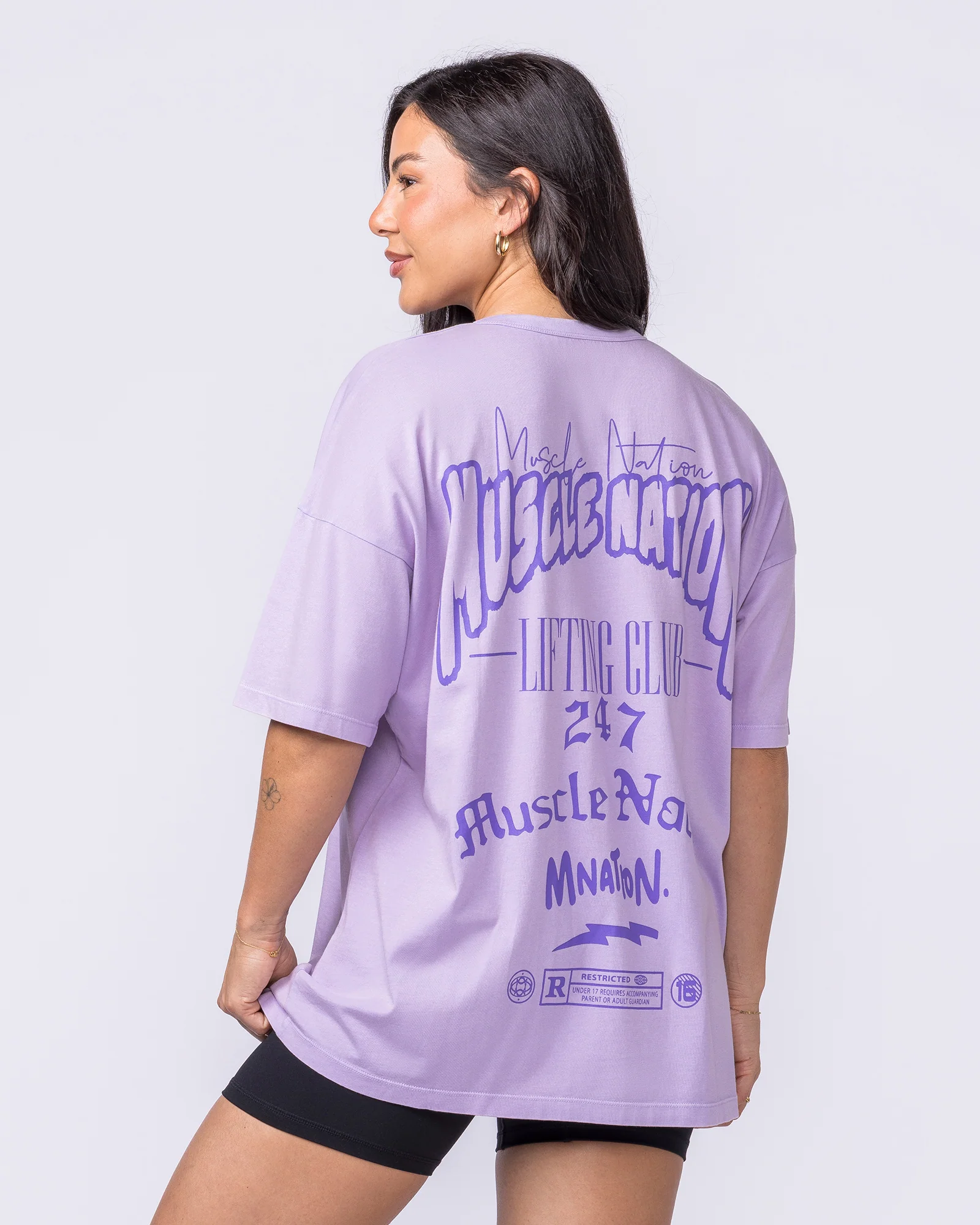 Rated R Oversized Vintage Tee - Washed Lavender - Image 3