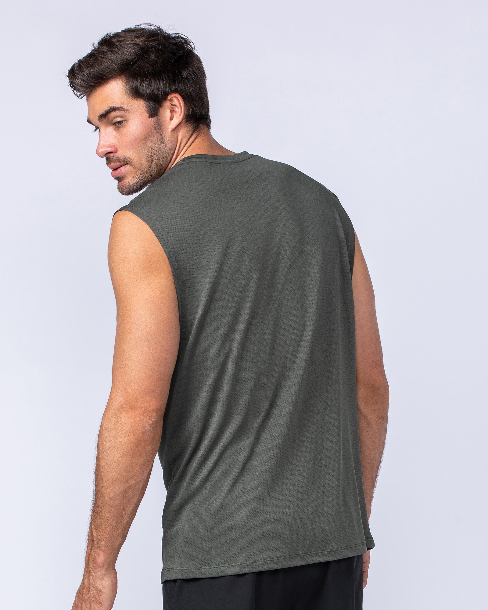 Relaxed Active Tank - Dark Khaki - Image 3