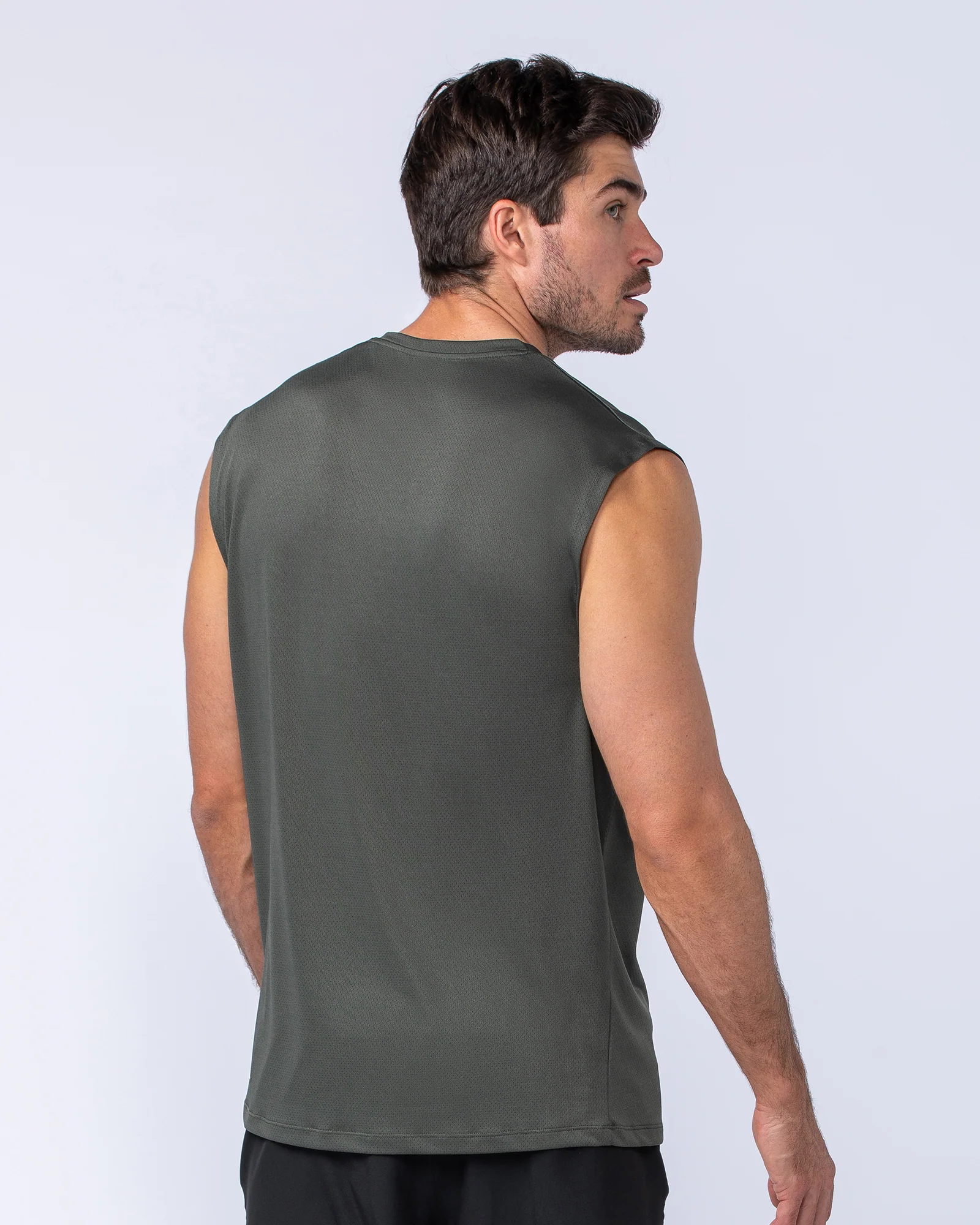 Relaxed Active Tank - Dark Khaki - Image 4