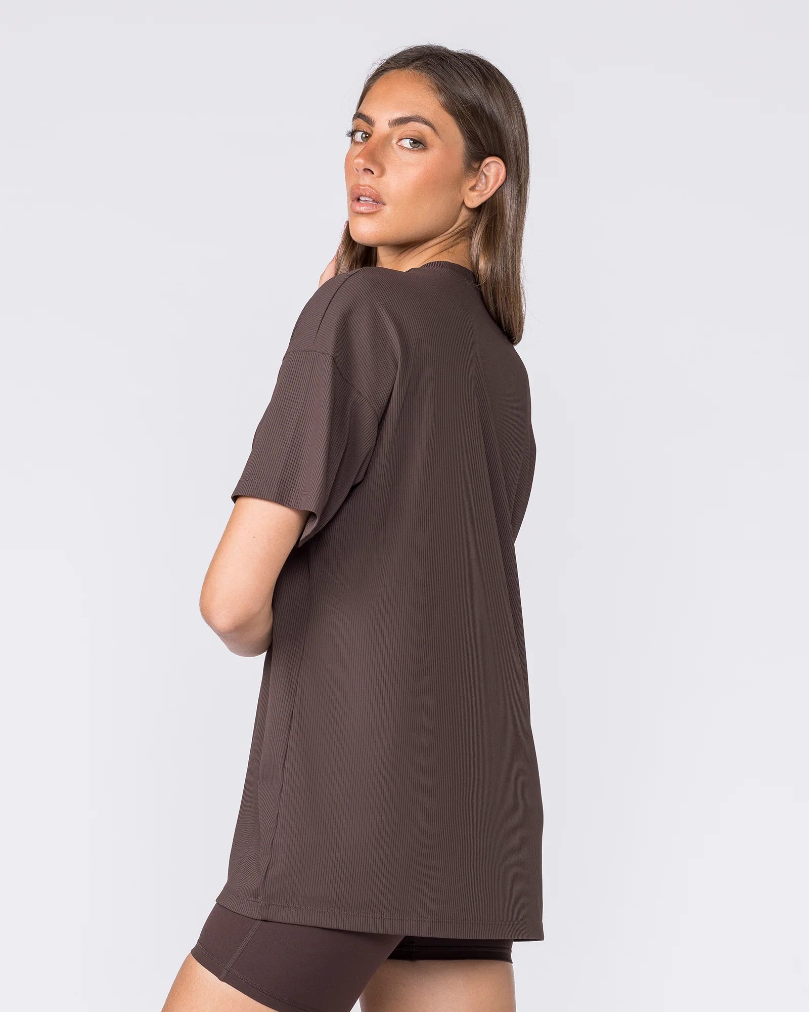 Relaxed Rib Training Tee - Cocoa - Image 3