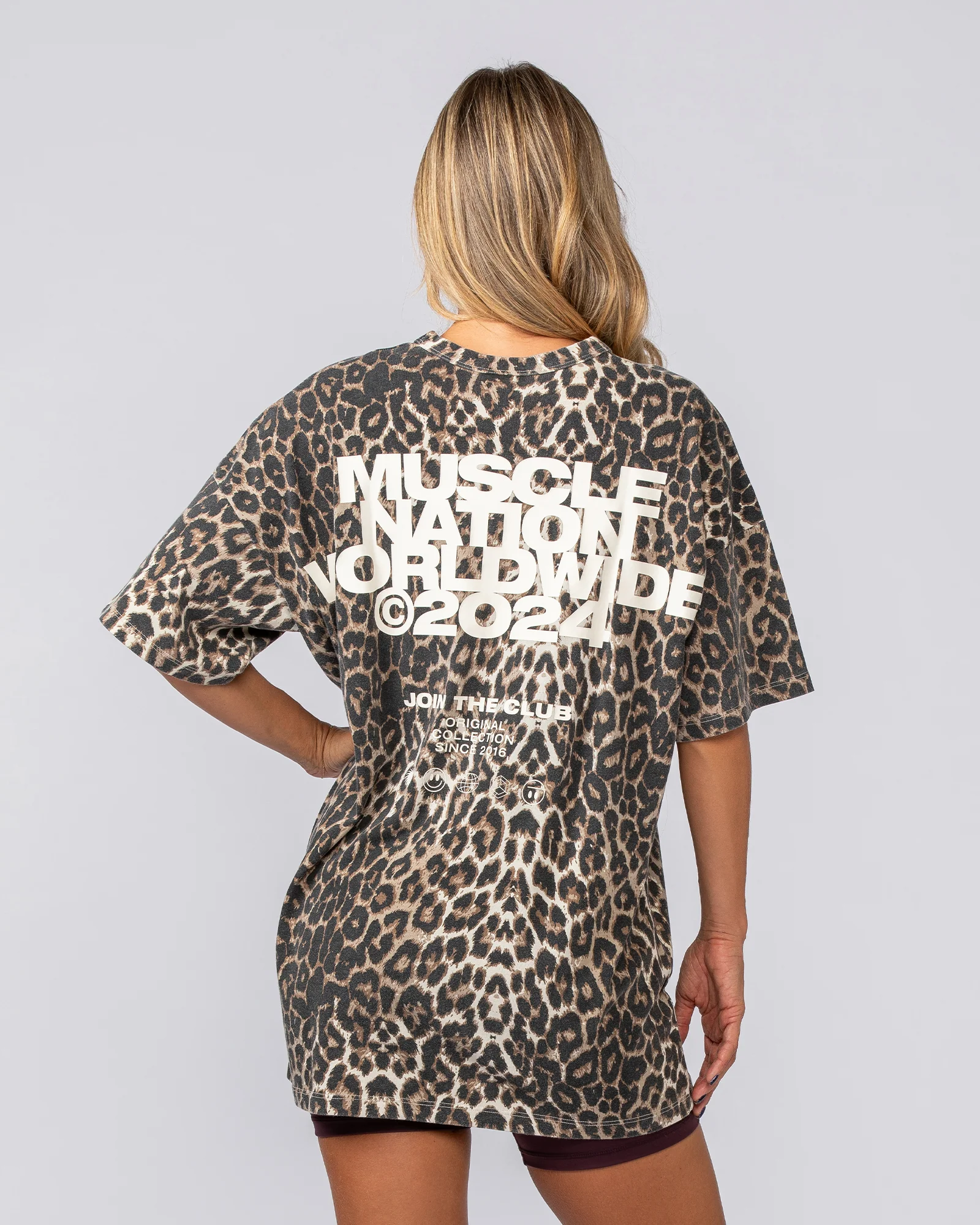 Reputation Oversized Vintage Tee - Washed True Leopard Print - Image 5
