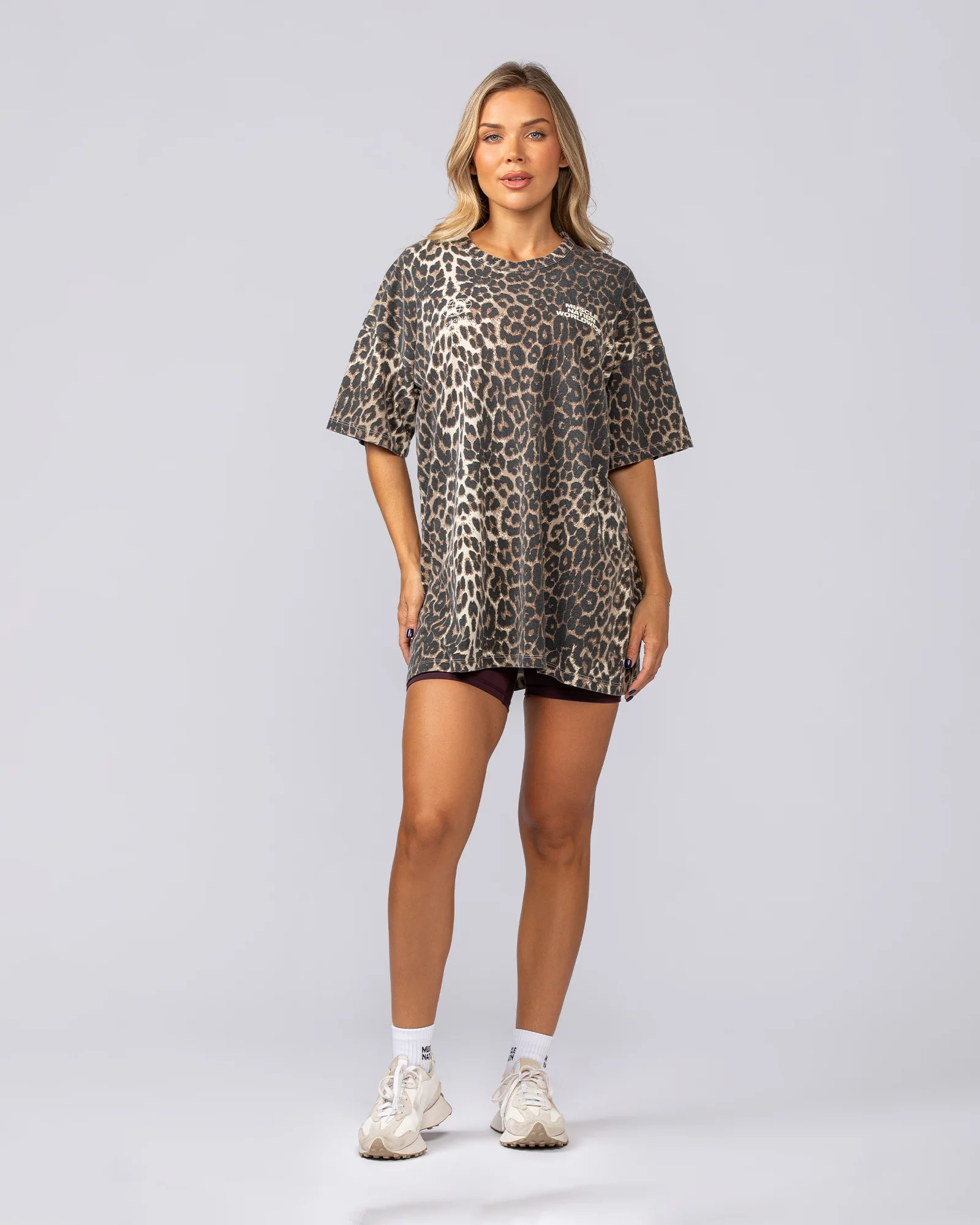 Reputation Oversized Vintage Tee - Washed True Leopard Print - Image 6
