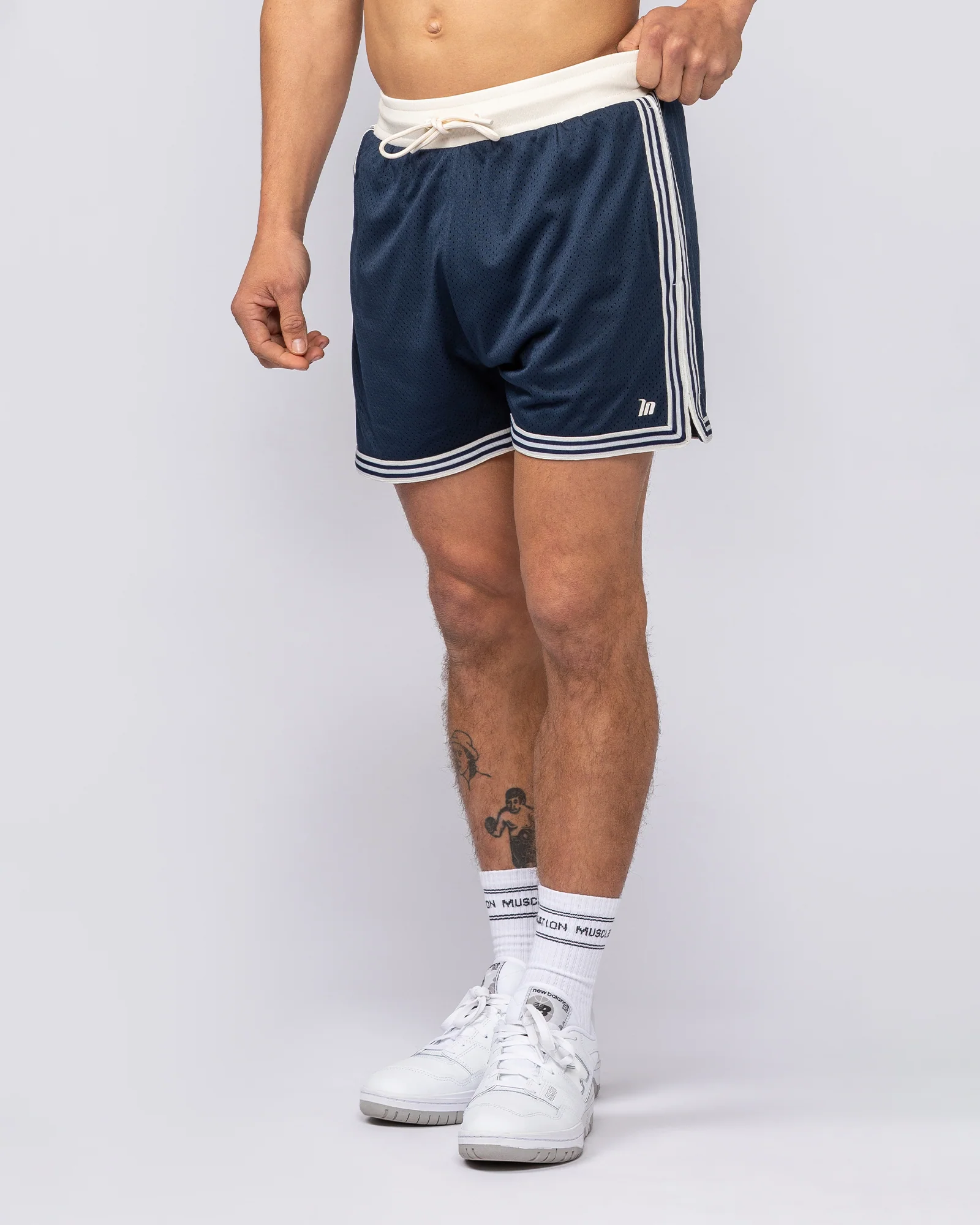Retro Mesh Training 4" Shorts - Navy