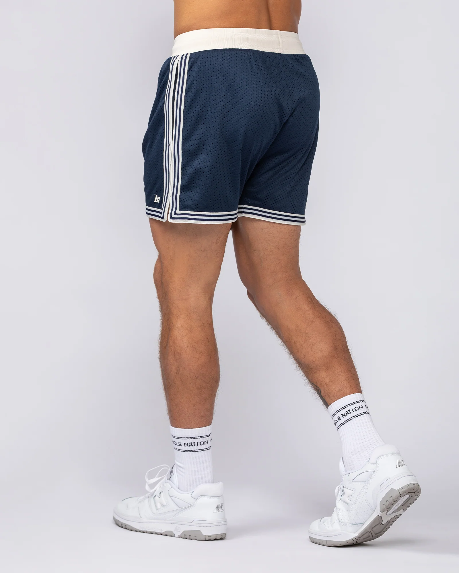 Retro Mesh Training 4" Shorts - Navy - Image 3
