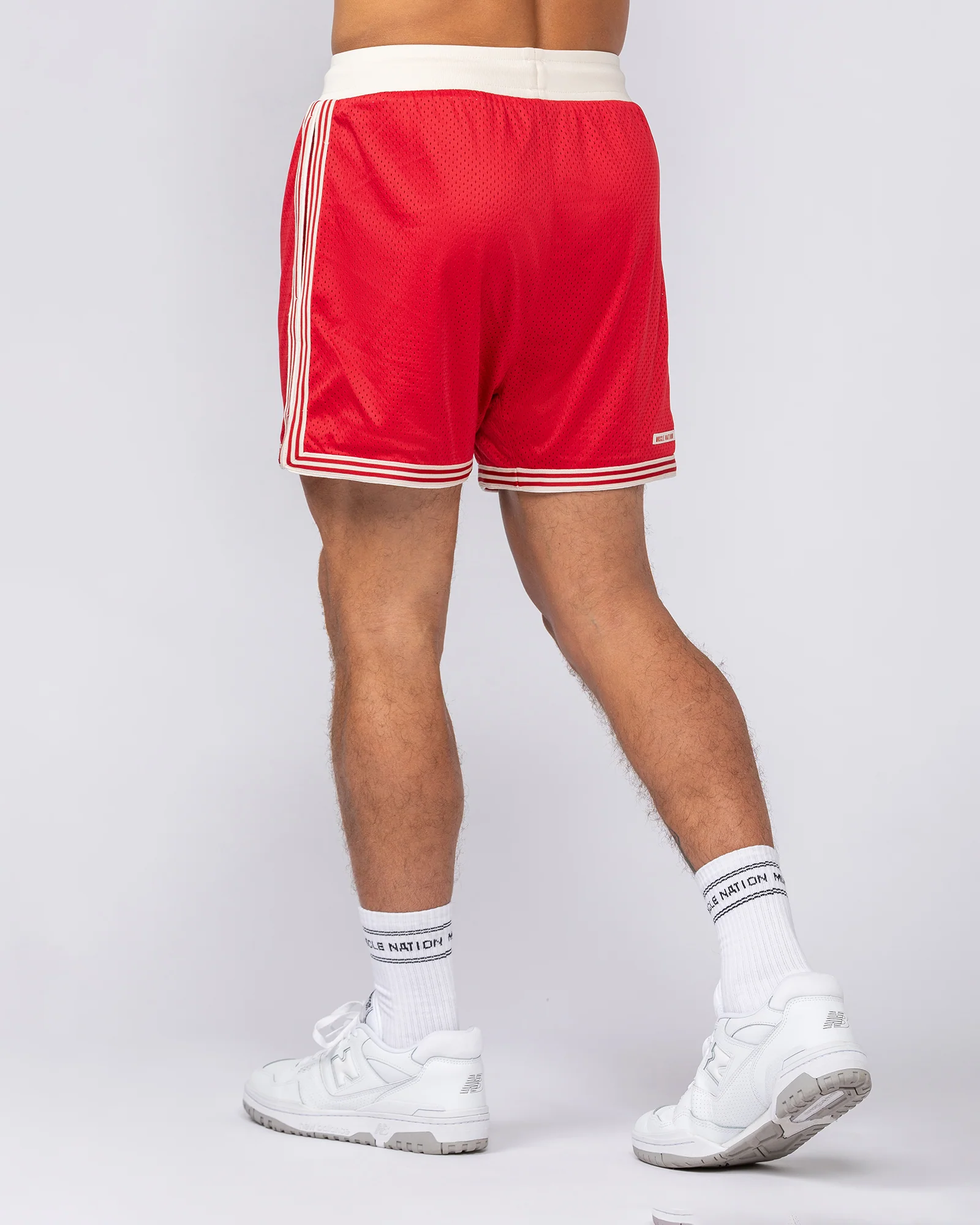 Retro Mesh Training 4" Shorts - Urban Red - Image 4