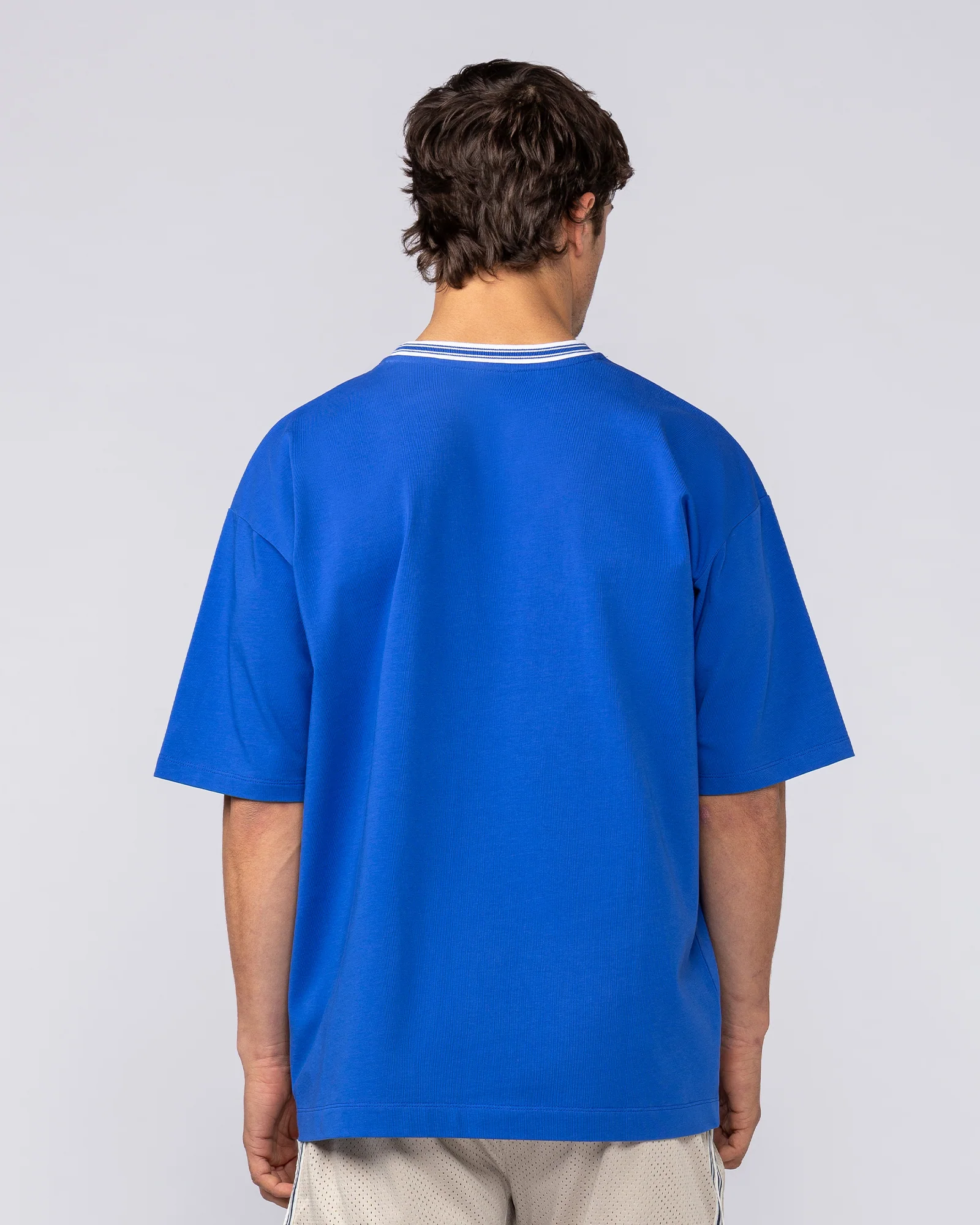 Ringer Oversized Tee - Power Blue - Image 6