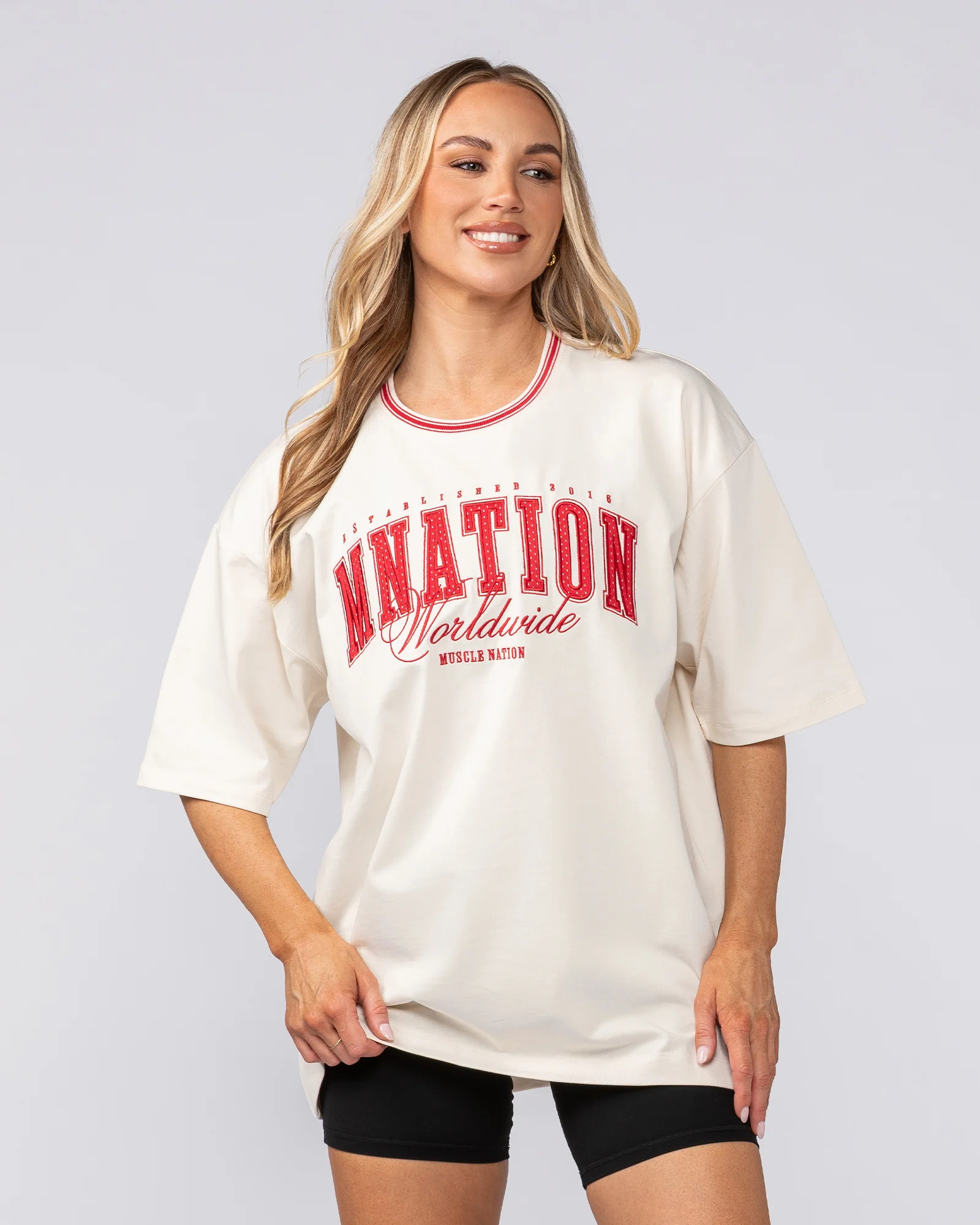 Ringer Oversized Tee - Travertine - Image 8