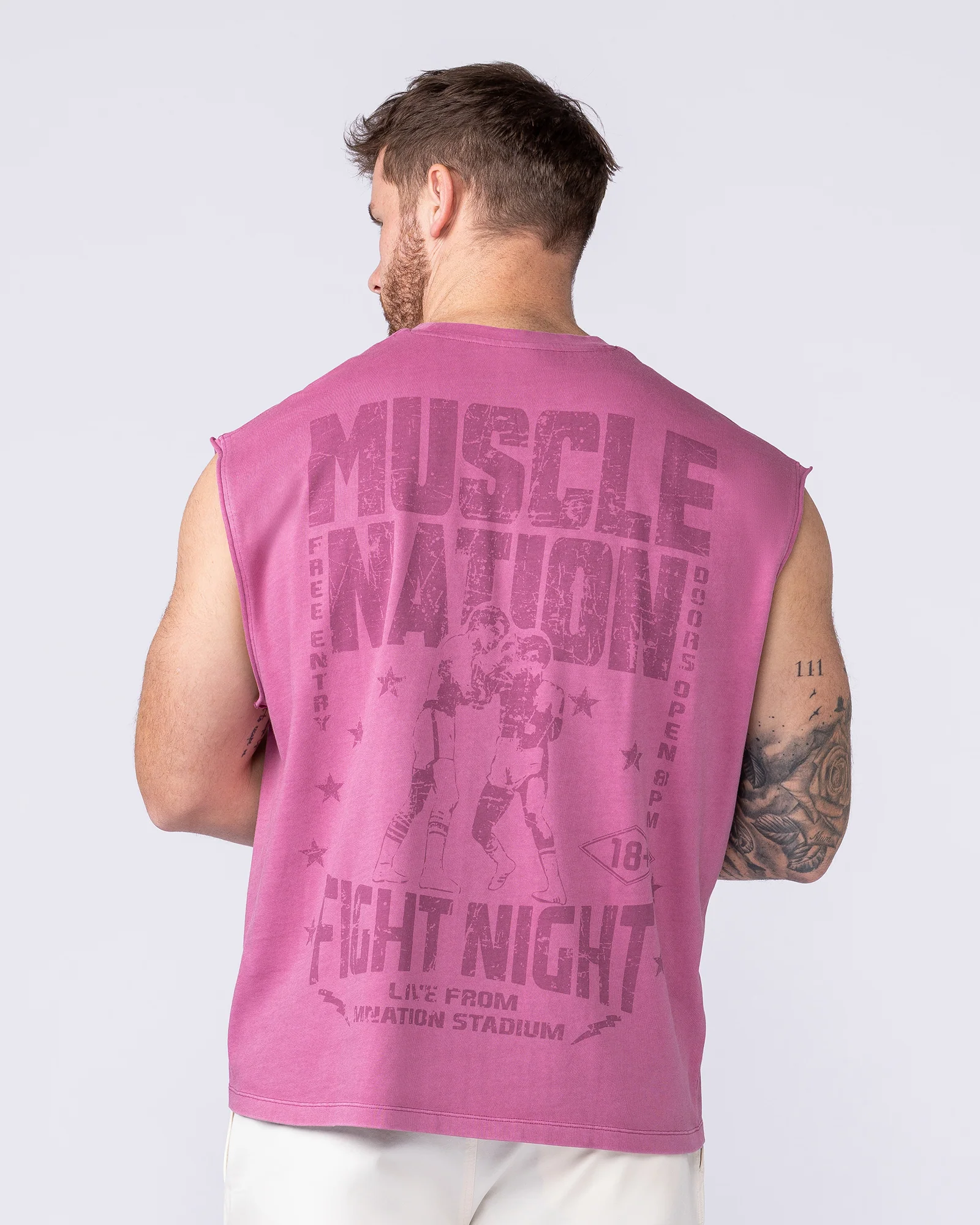 Ringside Vintage Boxy Muscle Tank - Washed Wild Rose - Image 5