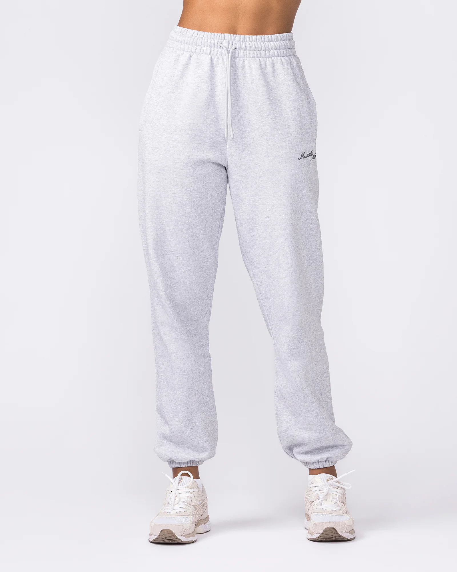 Routine Slouchy Trackies - Light Grey Marl - Image 3