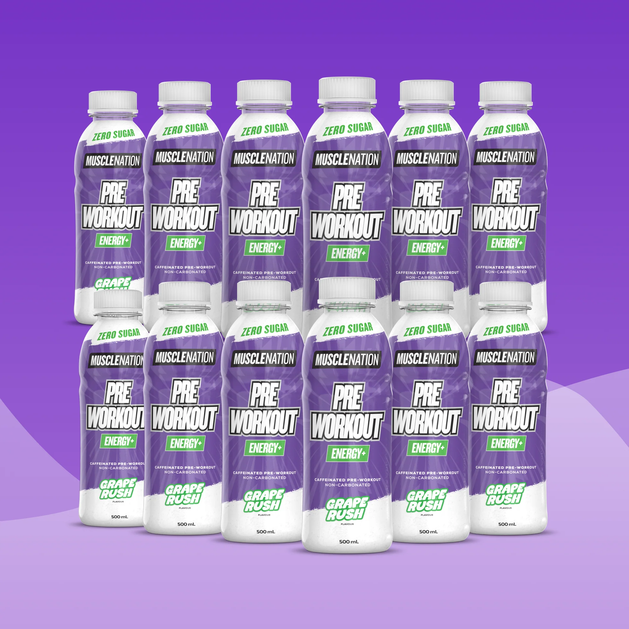 Pre-Workout RTD - Grape Rush 500ml (12 Pack)