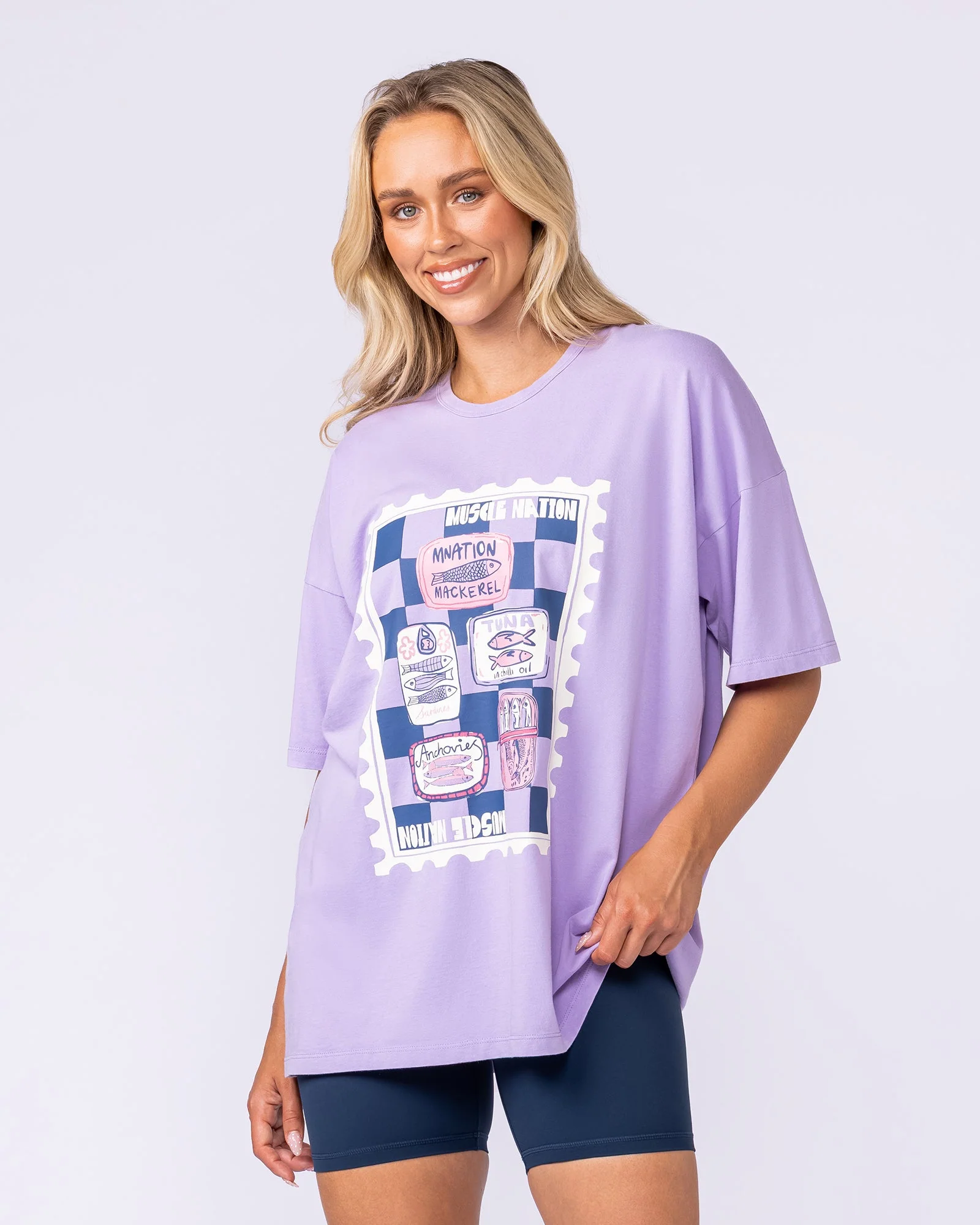 Sardina Oversized Vintage Tee - Washed Iris - Image 3