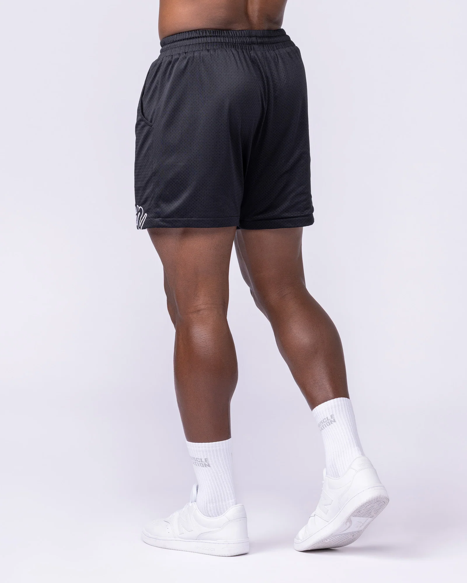 Script Lay Up 4" Shorts - Black - Image 4