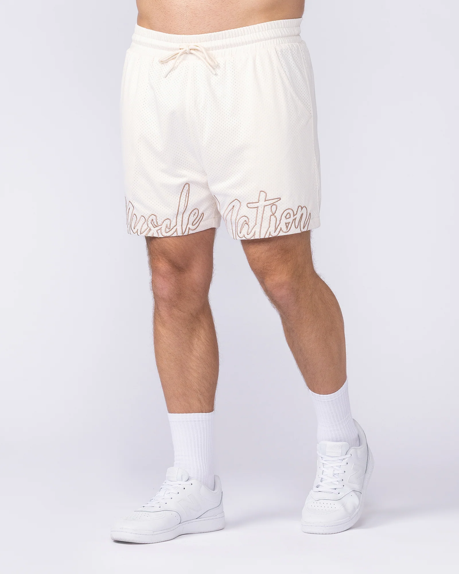 Script Lay Up 4" Shorts - Travertine - Image 4