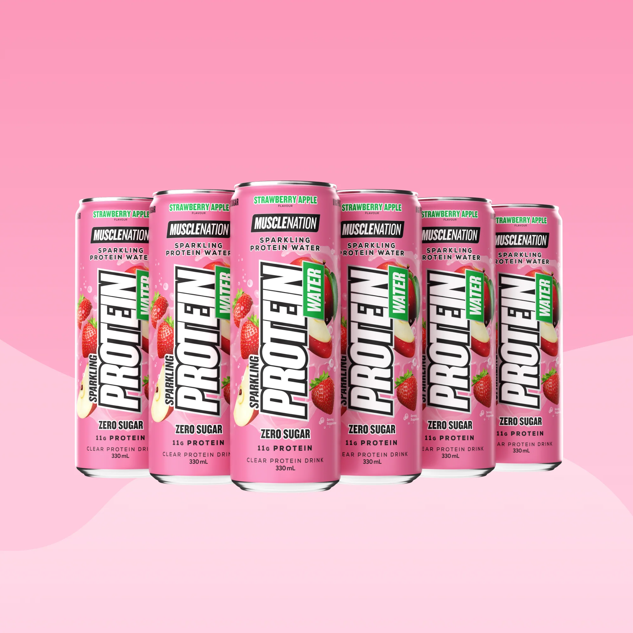 SPARKLING PROTEIN WATER Zero Sugar - Strawberry Apple 330ml (12 Pack)