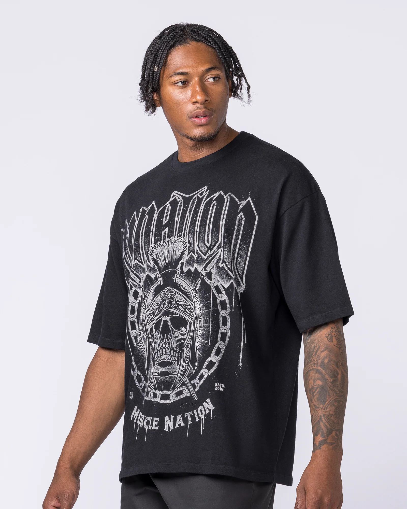 Spartan Oversized Tee - Black - Image 4