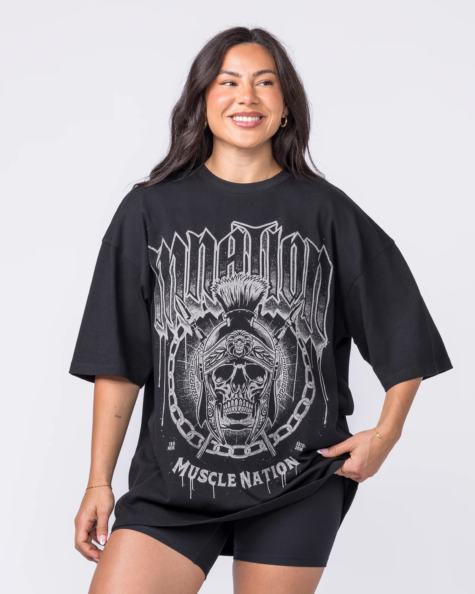 Spartan Oversized Tee - Black - Image 8