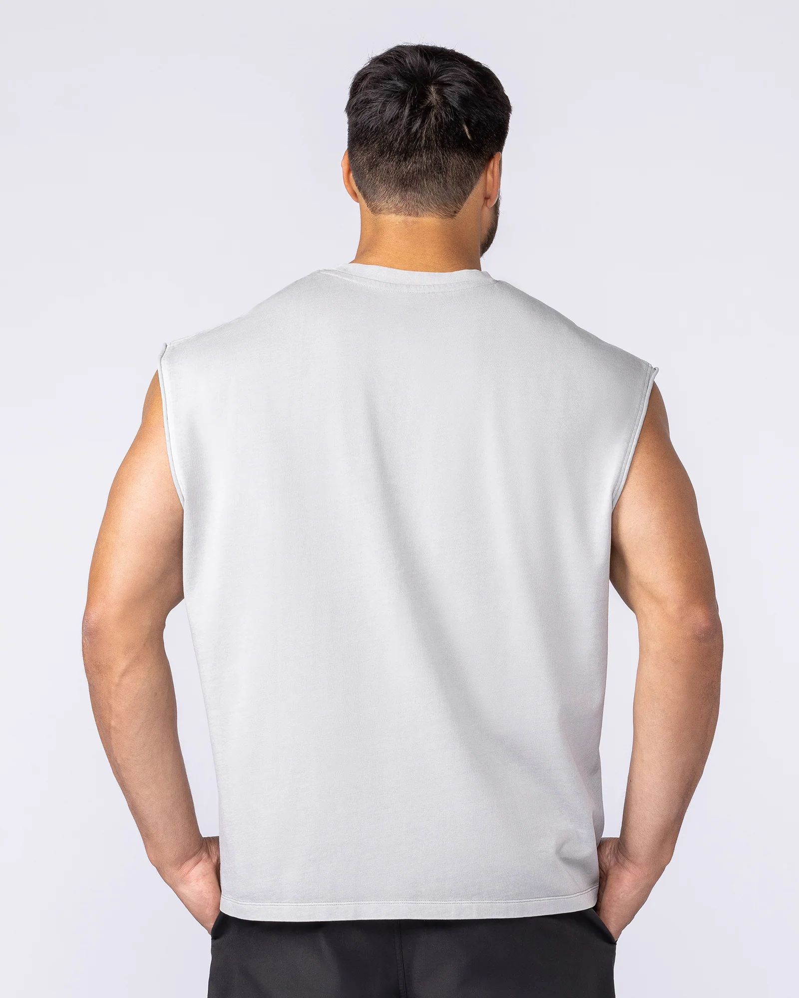 Spartan Vintage Boxy Muscle Tank - Washed Quiet Grey - Image 4