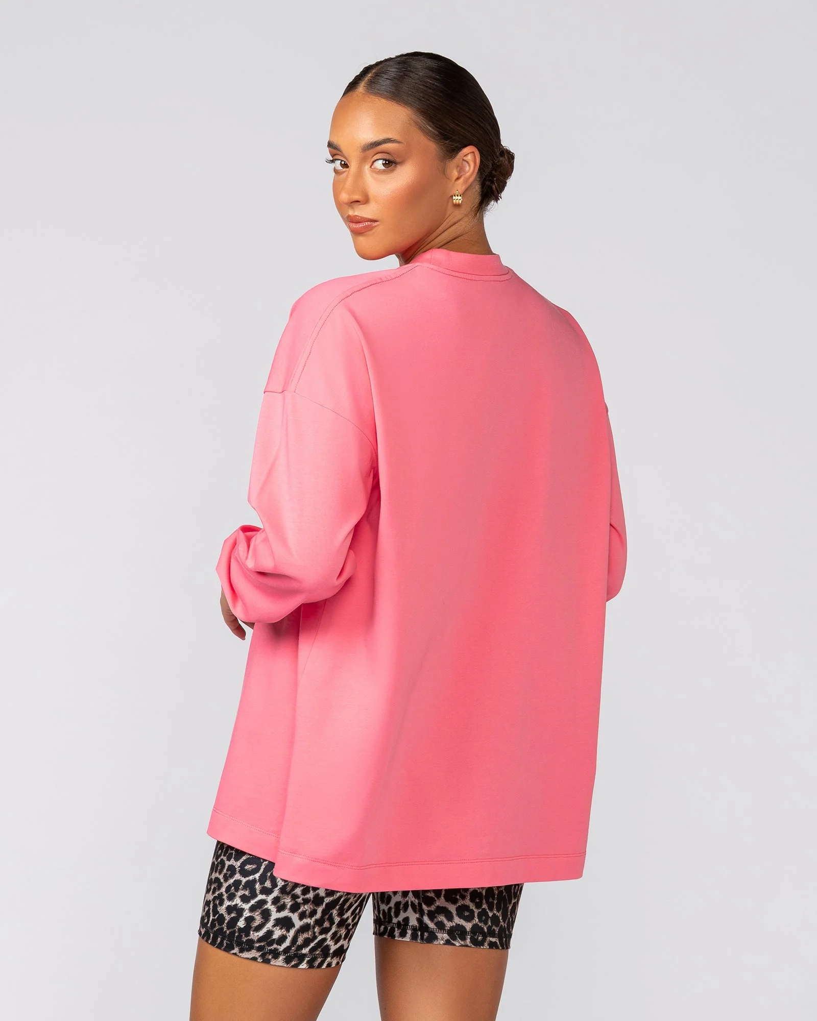 Stats Oversized Long Sleeve Tee - Calypso - Image 5