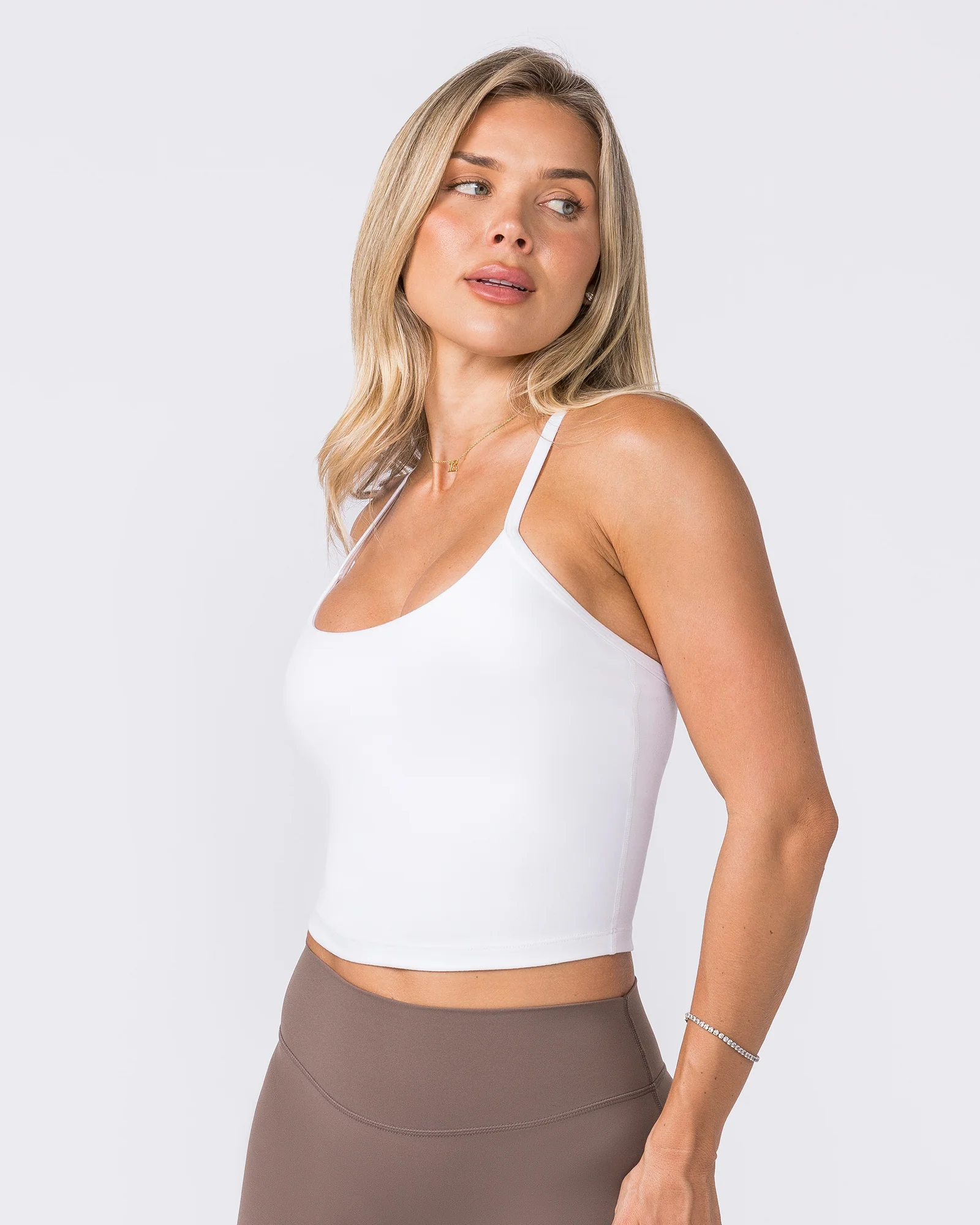 Stride Bra Tank - White - Image 3