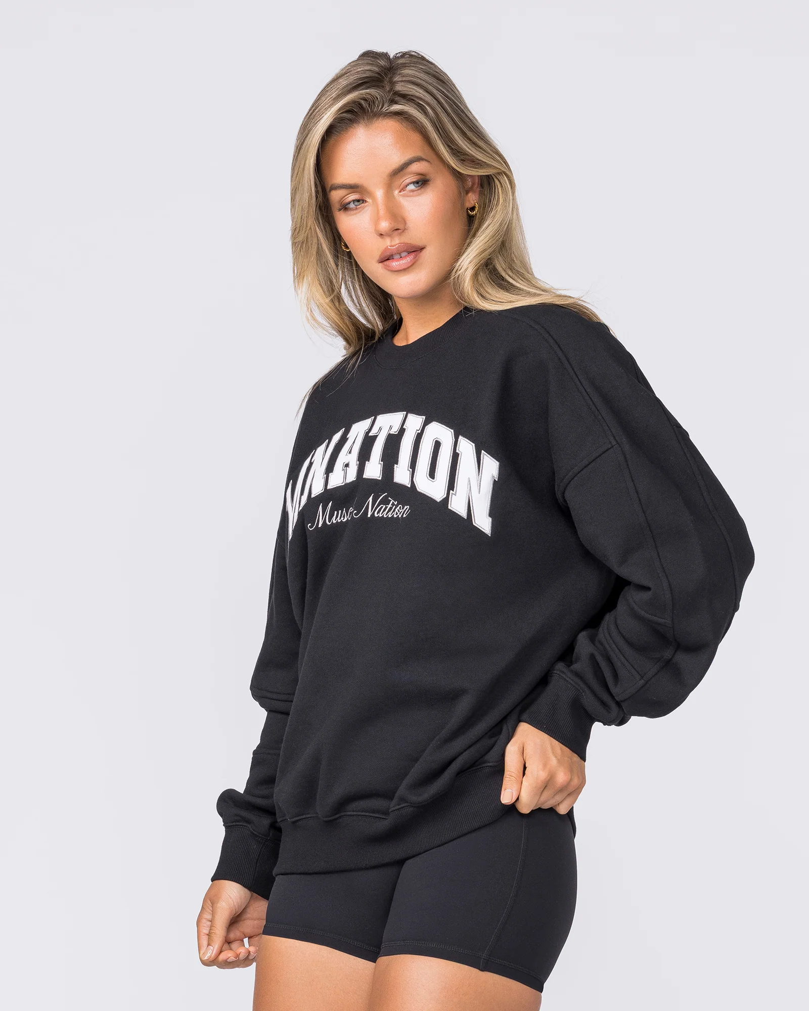 Studio Boxy Pullover - Black - Image 4