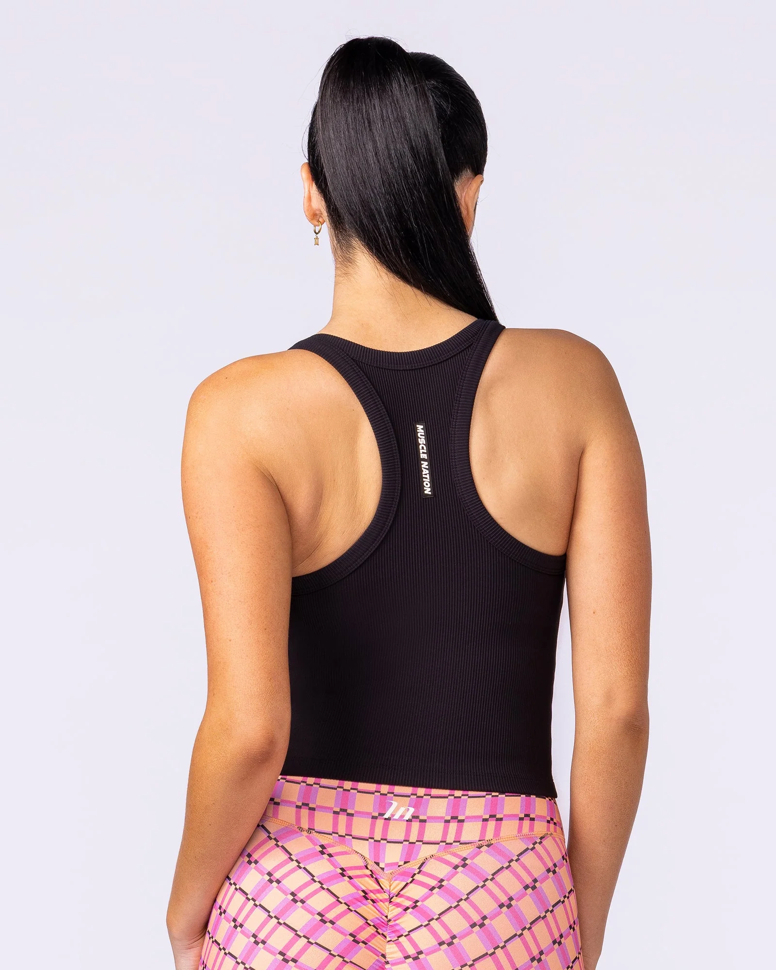 Stunner Rib Bra Tank - Black - Image 4