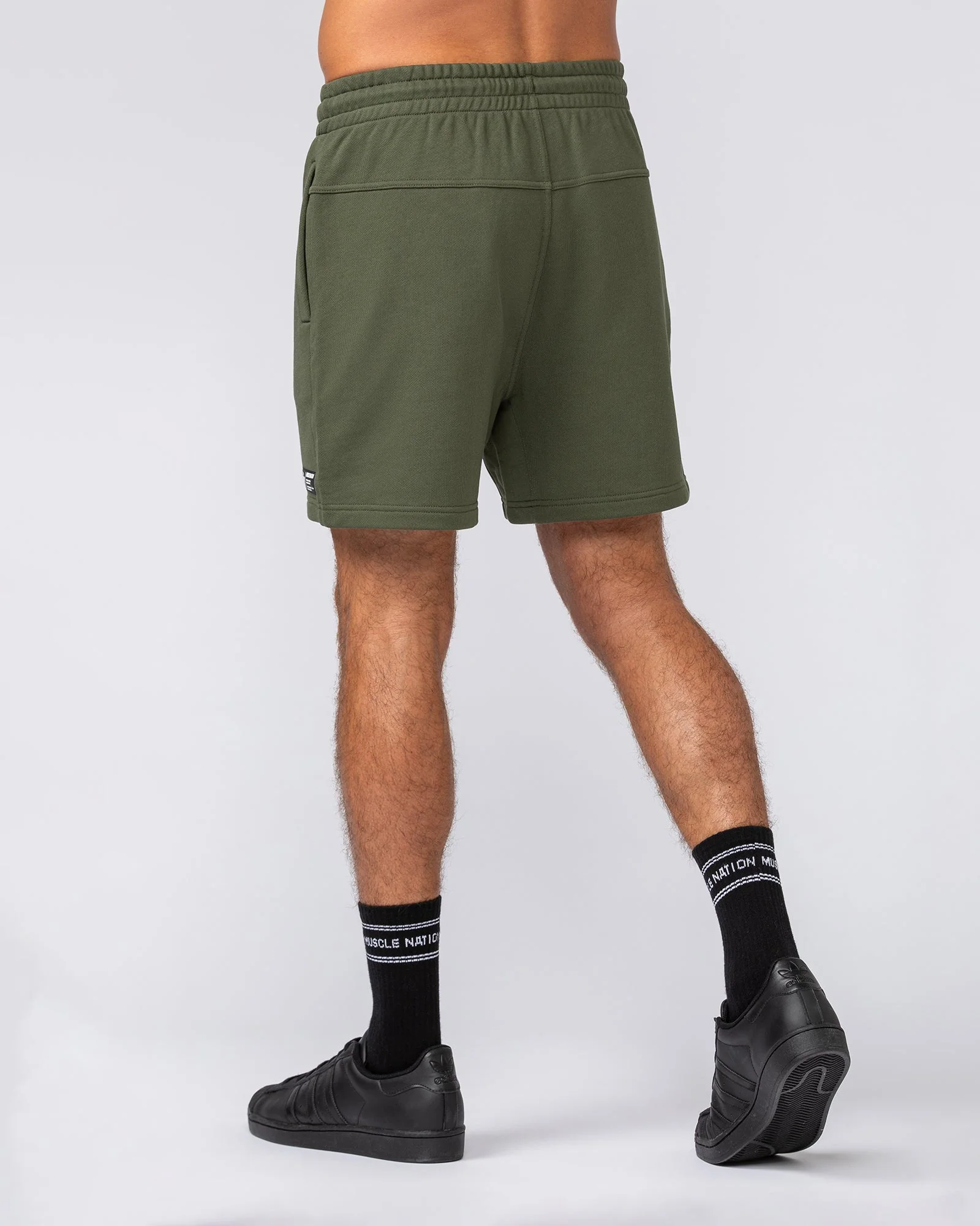 Sweat 5" Shorts - Dark Khaki - Image 3
