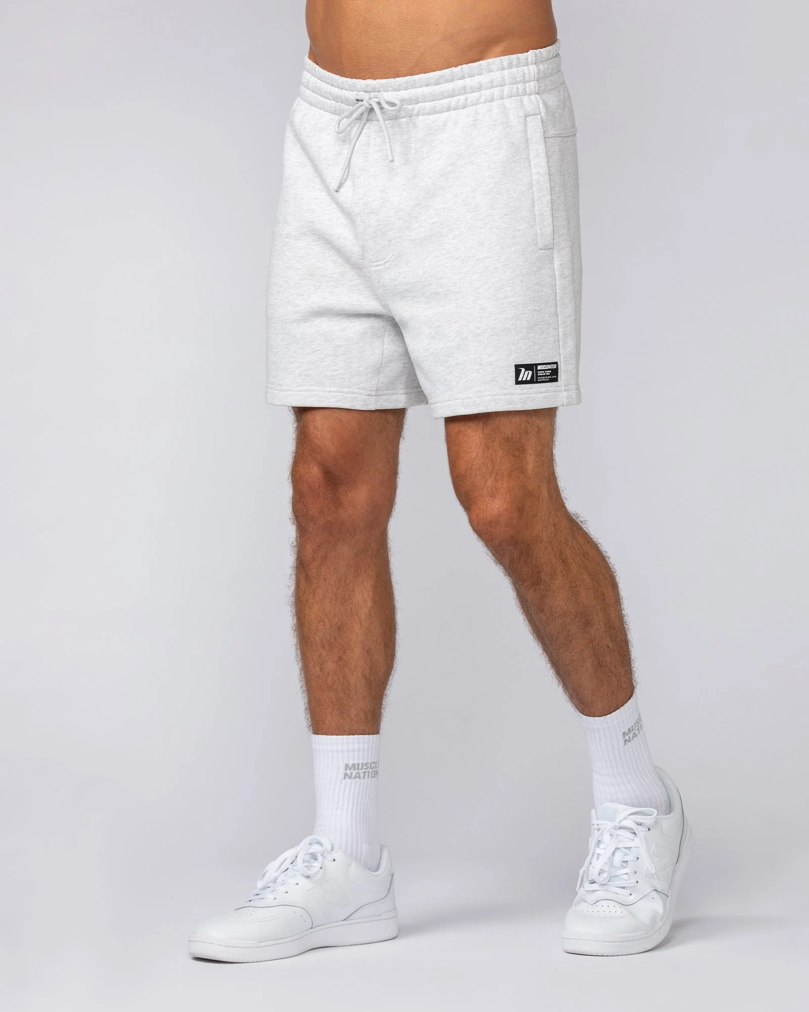 Sweat 5" Shorts - Snow Grey Marl