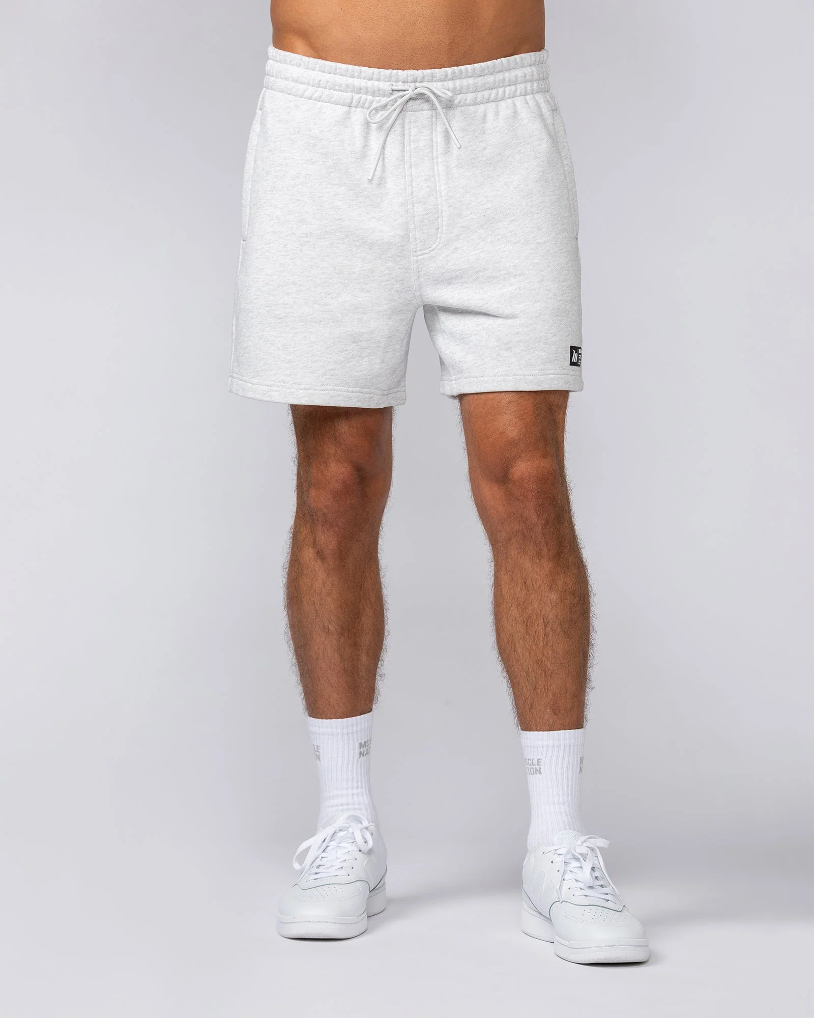 Sweat 5" Shorts - Snow Grey Marl - Image 2