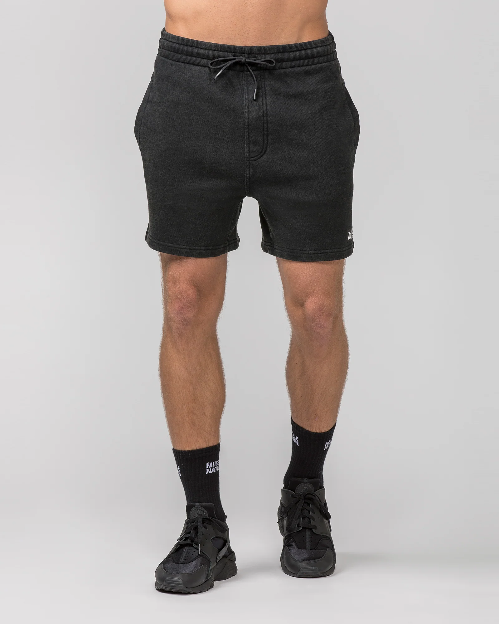 Sweat 5" Shorts - Washed Black - Image 2
