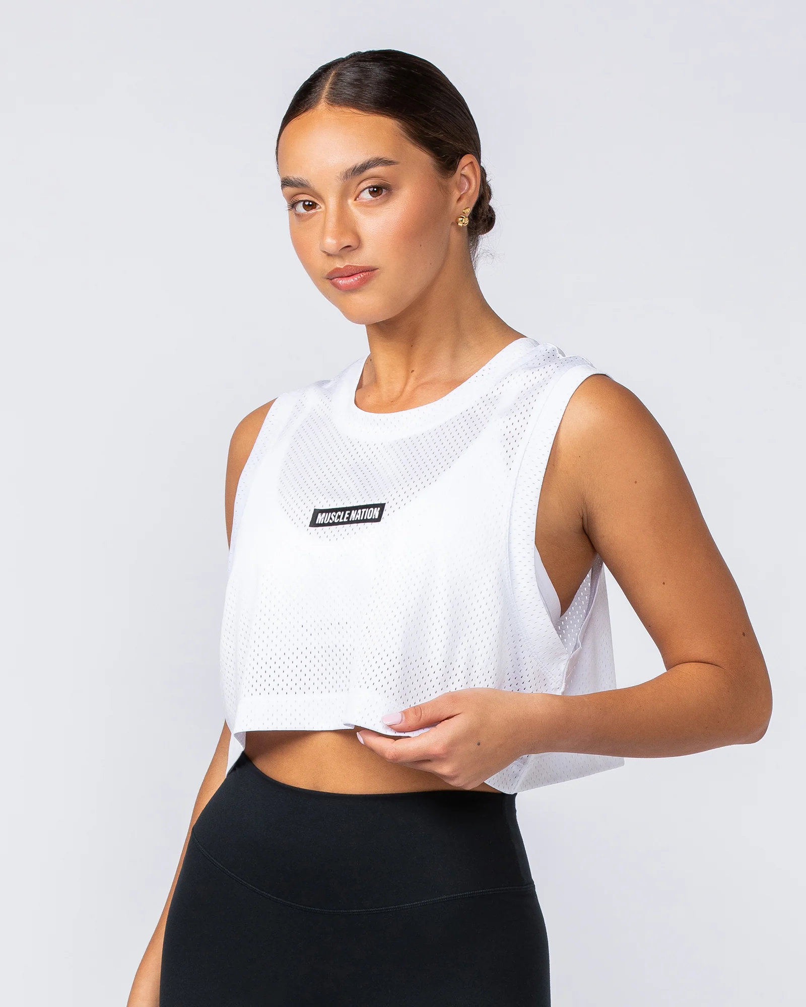 Swift Cropped Training Tank - White - Image 3