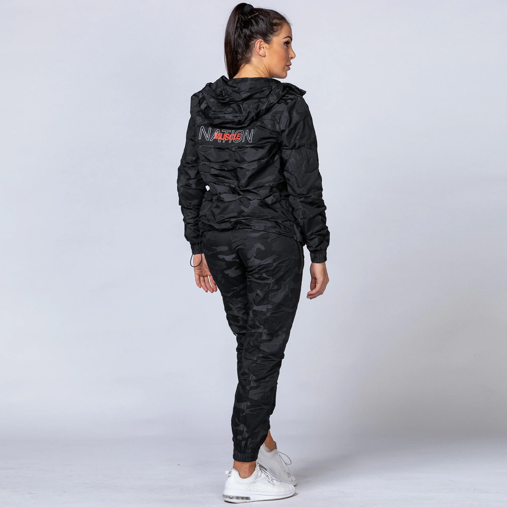 Unisex Tracksuit Pants - Black Camo - Image 11