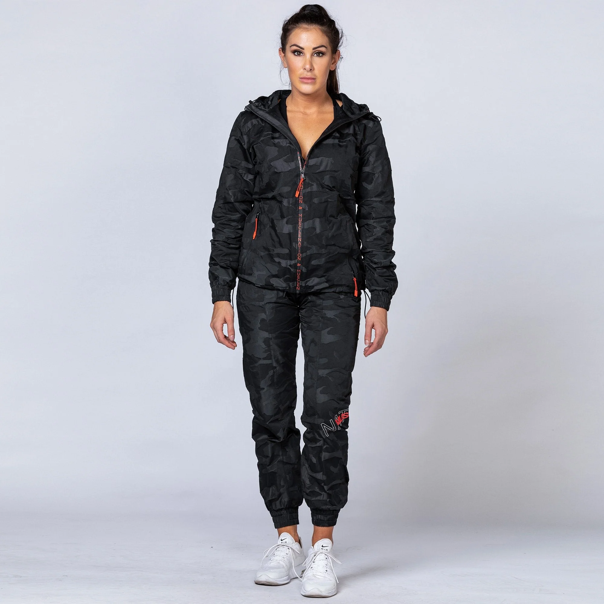 Unisex Tracksuit Pants - Black Camo - Image 3