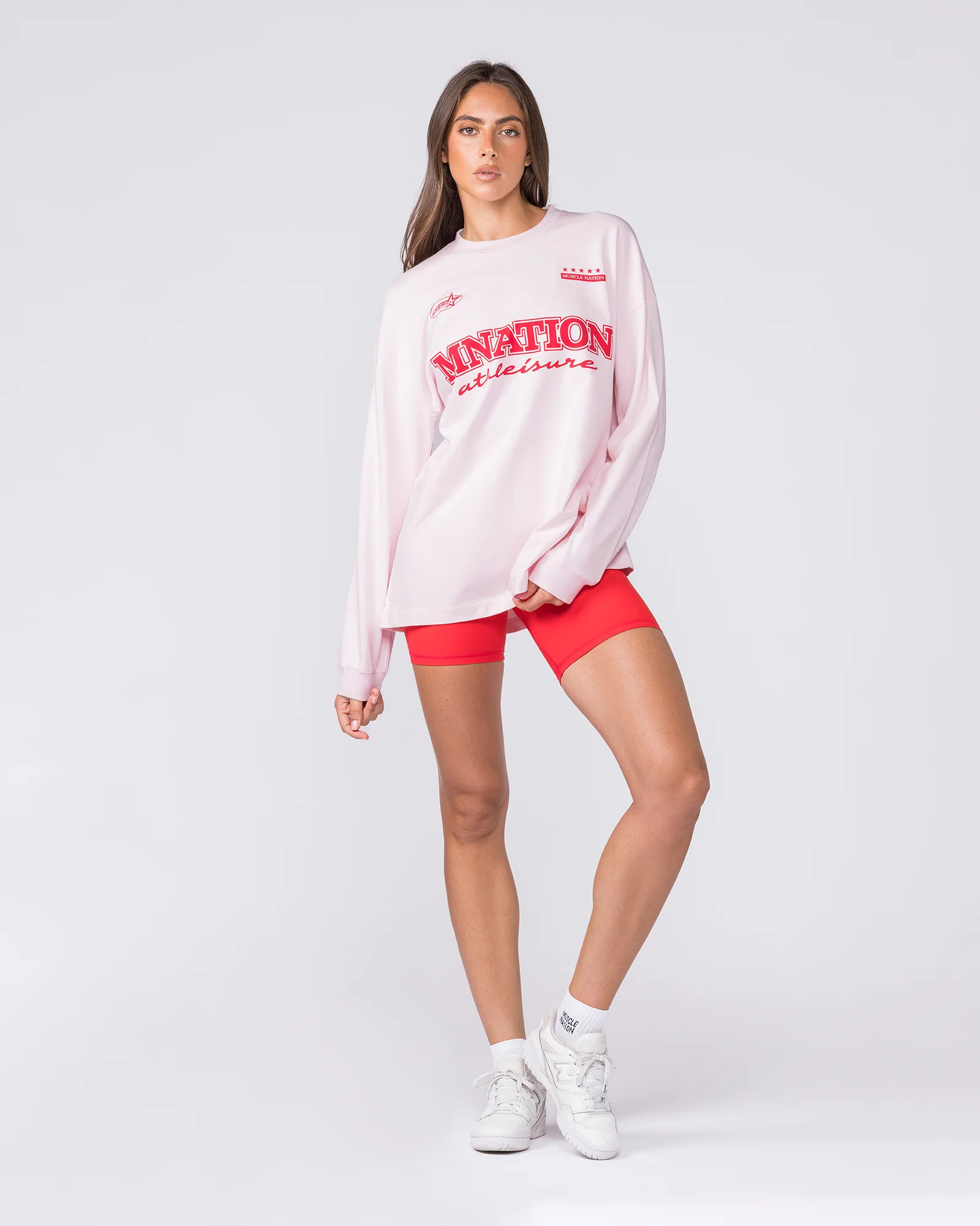 United Loopback Oversized Long Sleeve Top - Babydoll - Image 6