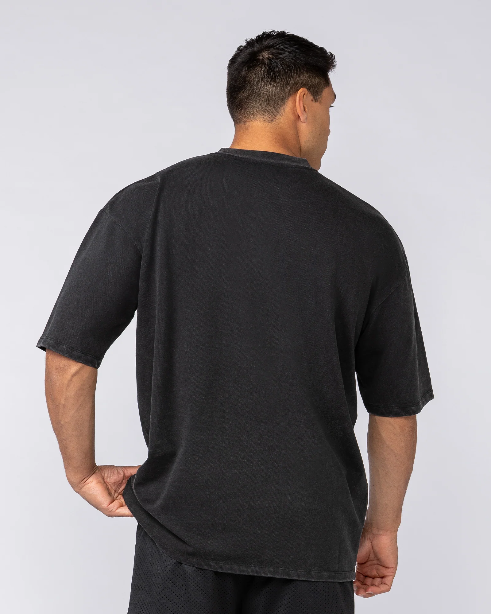 Unleashed Oversized Vintage Tee - Washed Black - Image 5