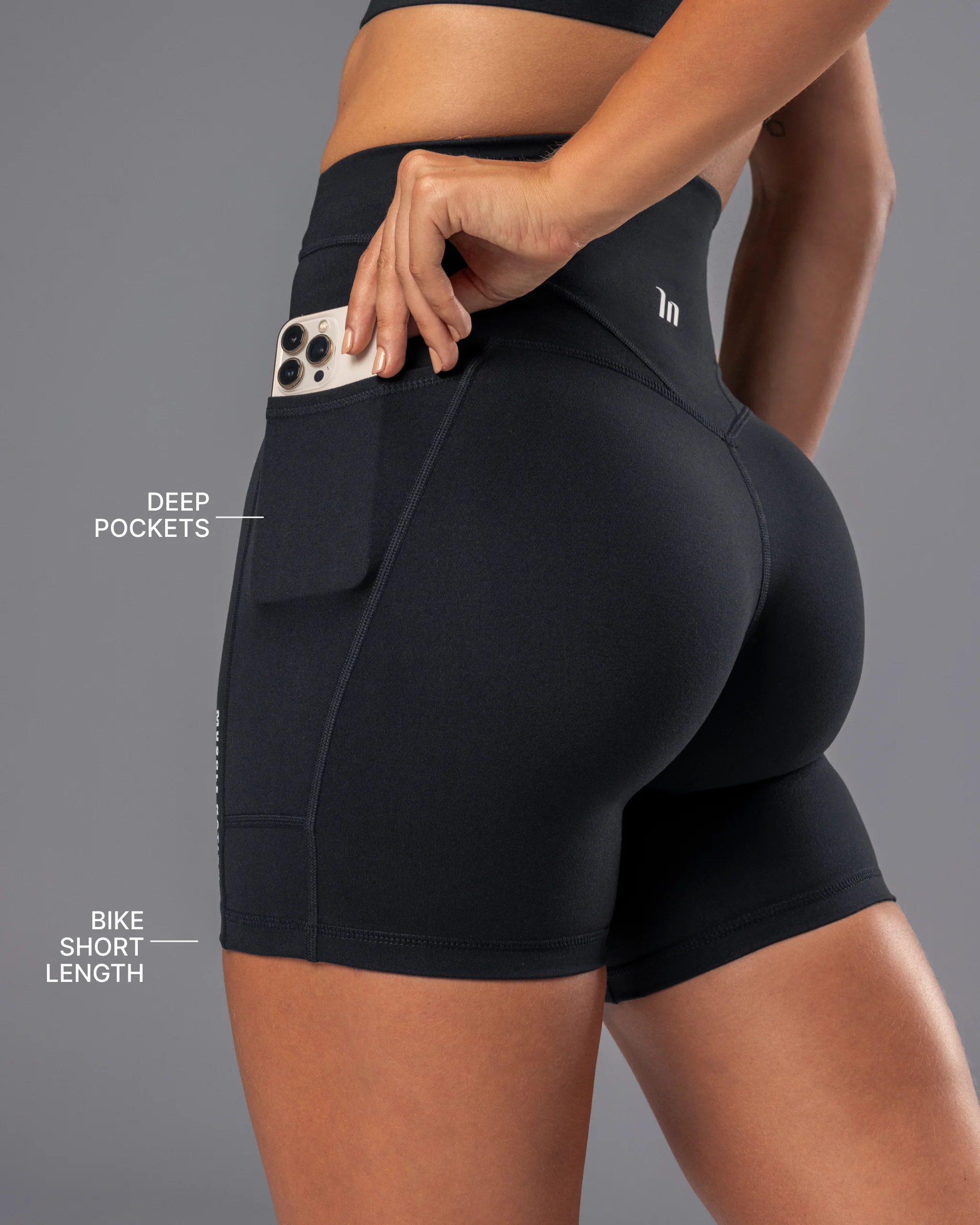 Unrivalled Everyday Pocket Bike Shorts - Black - Image 4