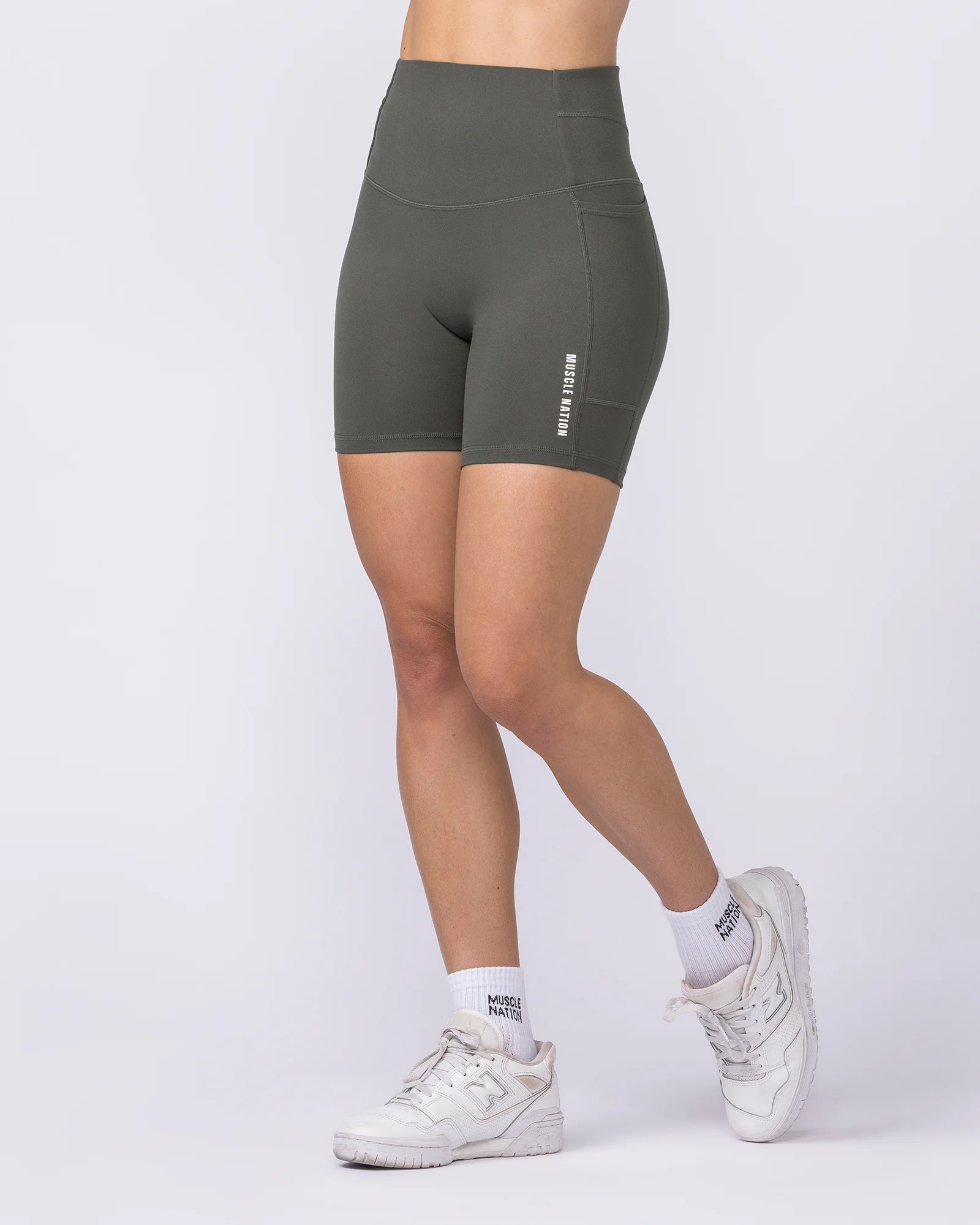 Unrivalled Everyday Pocket Bike Shorts - Eucalyptus - Image 4