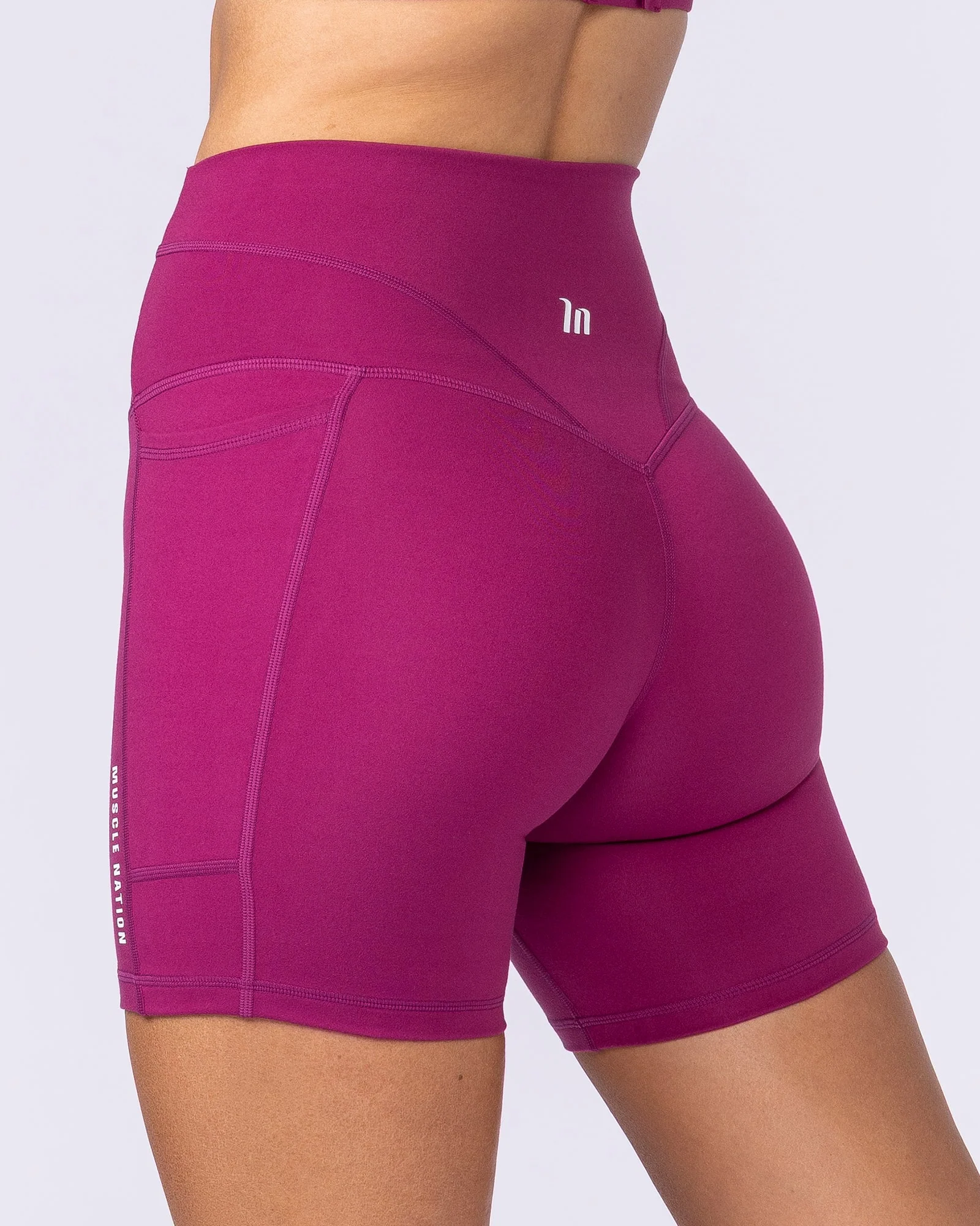 Unrivalled Everyday Pocket Bike Shorts - Raspberry Quartz