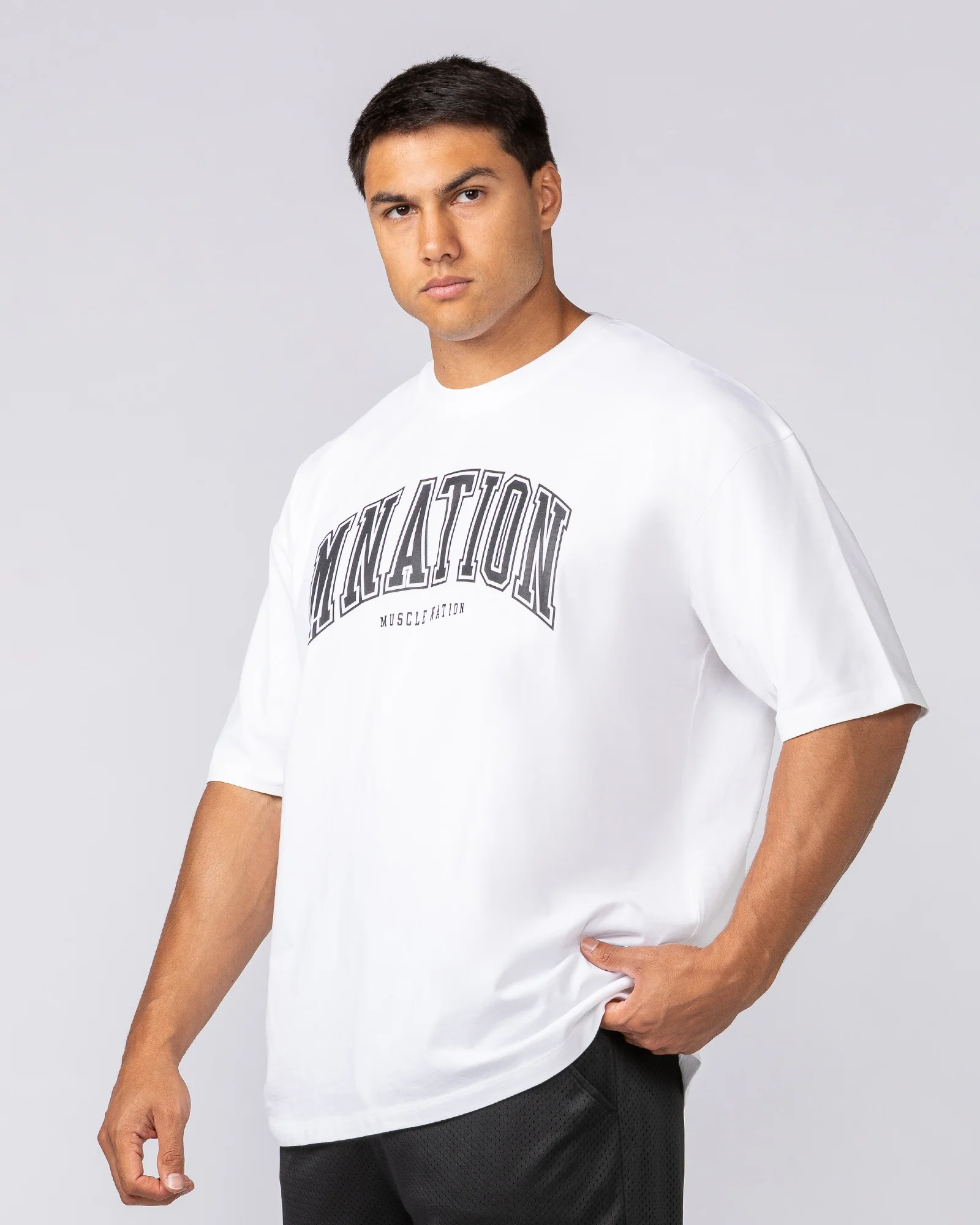 Varsity Training Oversized Tee - White - Image 3