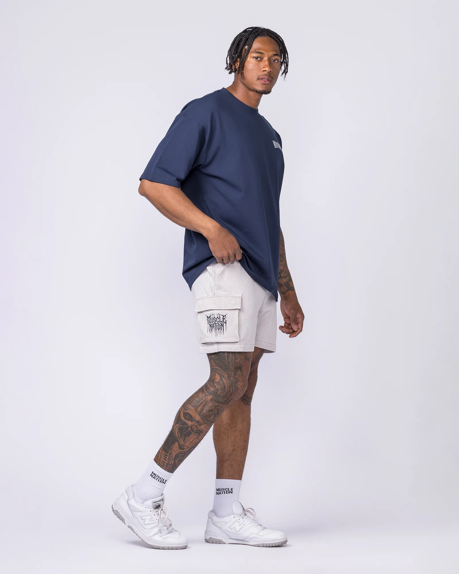 Weekender Vintage Cargo 5" Shorts - Washed Cream - Image 6