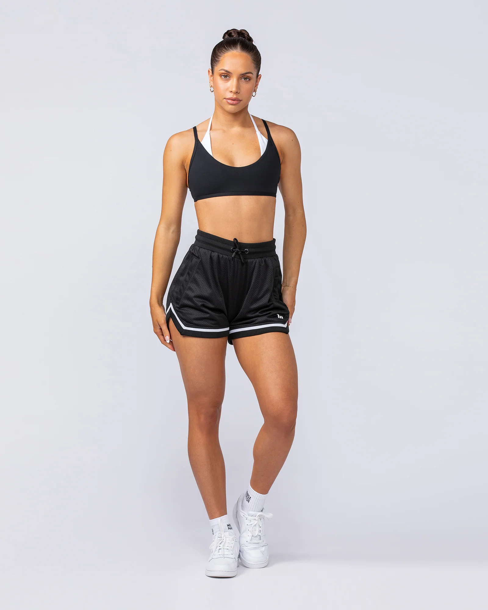 Womens 3" Basketball Shorts - Black - Image 6