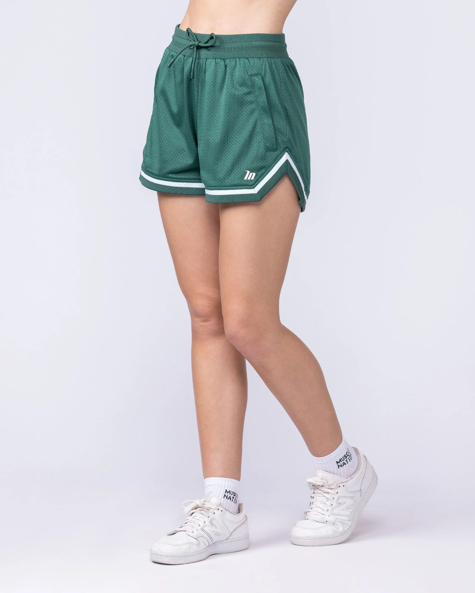 Womens 3" Basketball Shorts - Evergreen