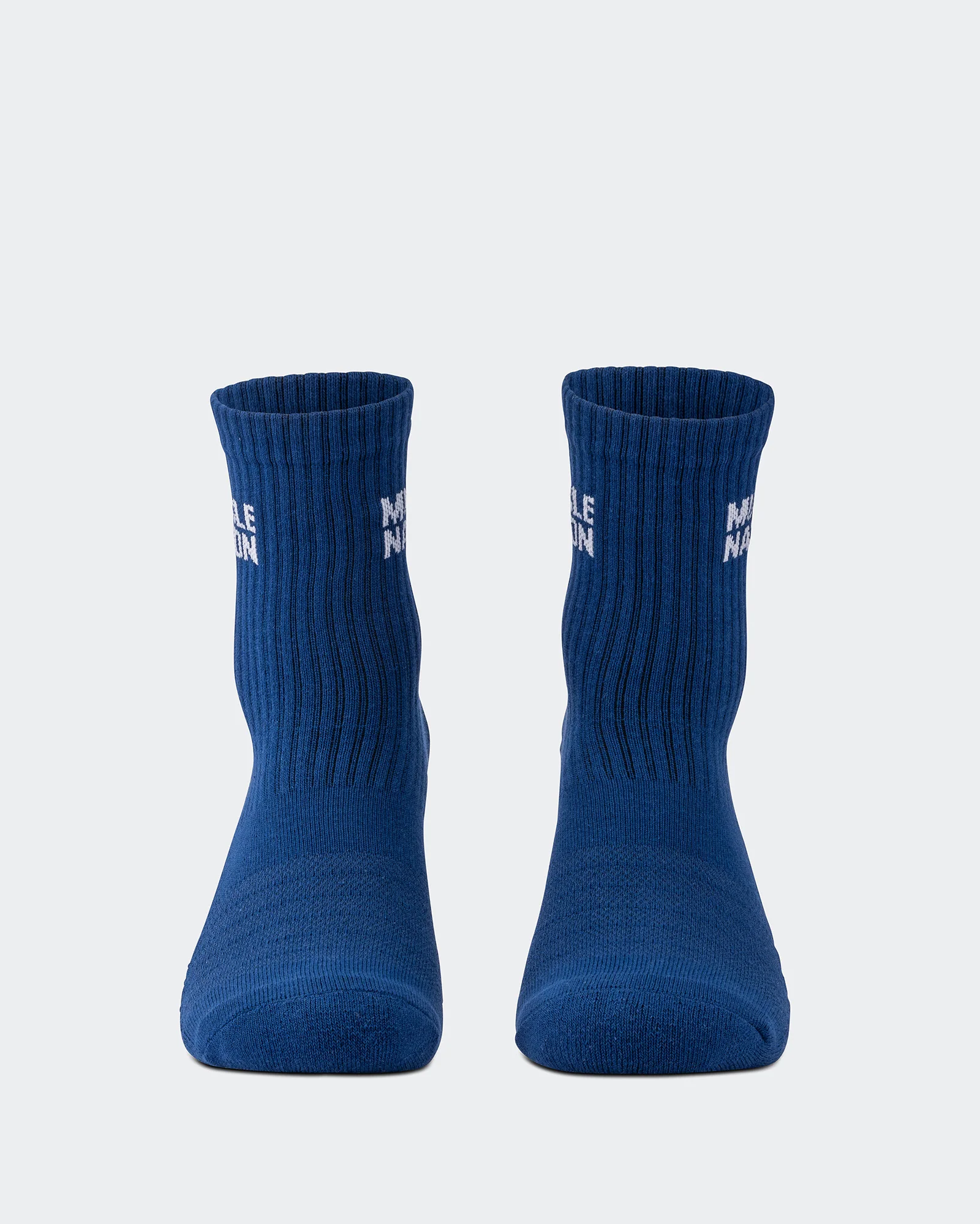 Womens Essential Crew Socks (3x Pack) - Navy / Hawaiian Blue / Off White - Image 12