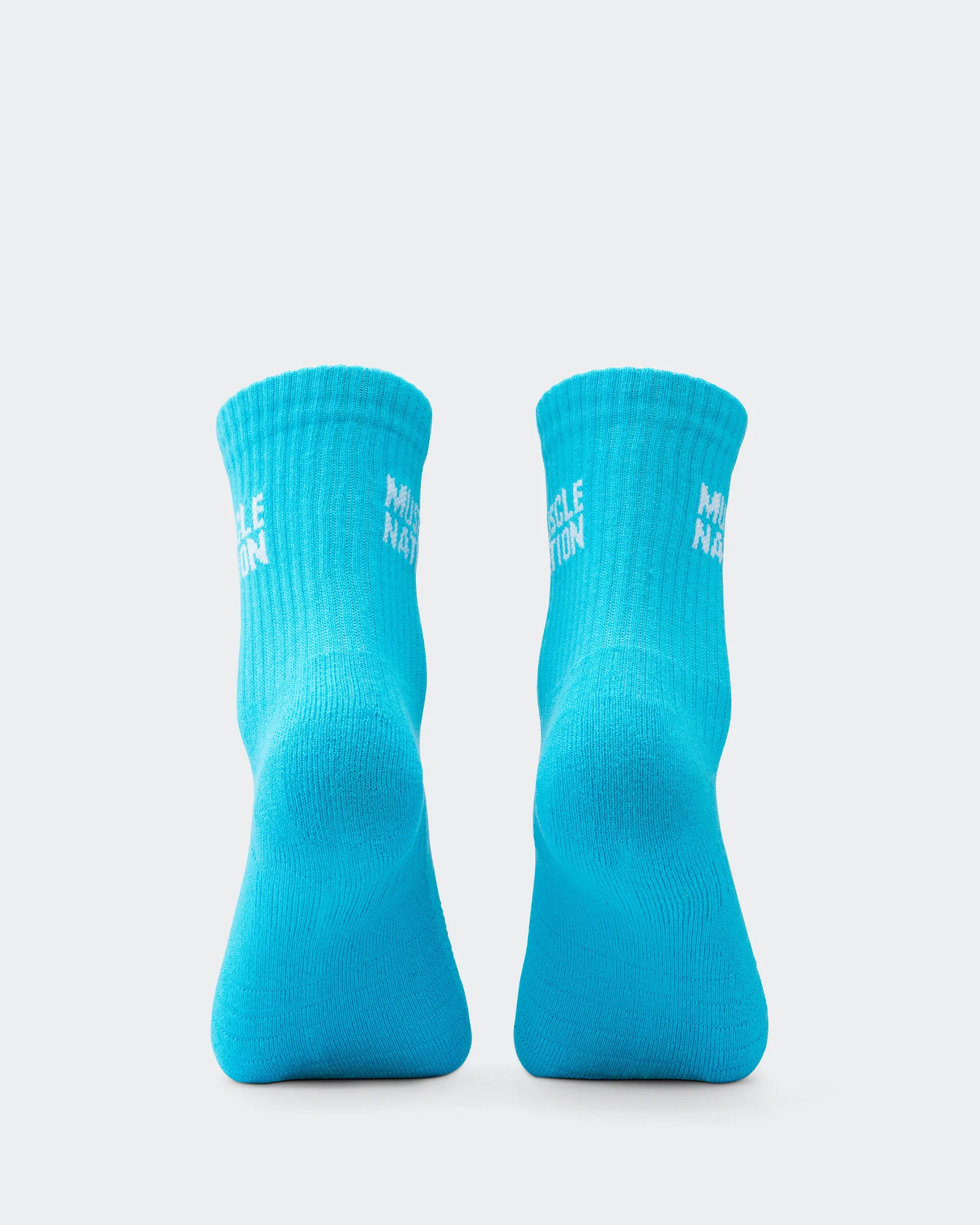 Womens Essential Crew Socks (3x Pack) - Navy / Hawaiian Blue / Off White - Image 7