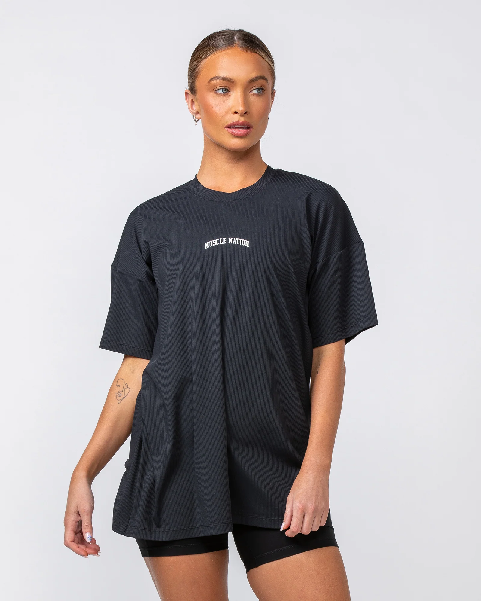 Relaxed Rib Training Tee - Black - Image 4