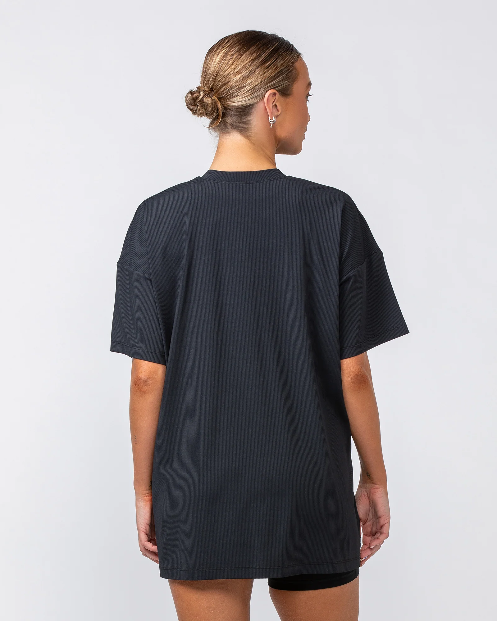 Relaxed Rib Training Tee - Black - Image 7