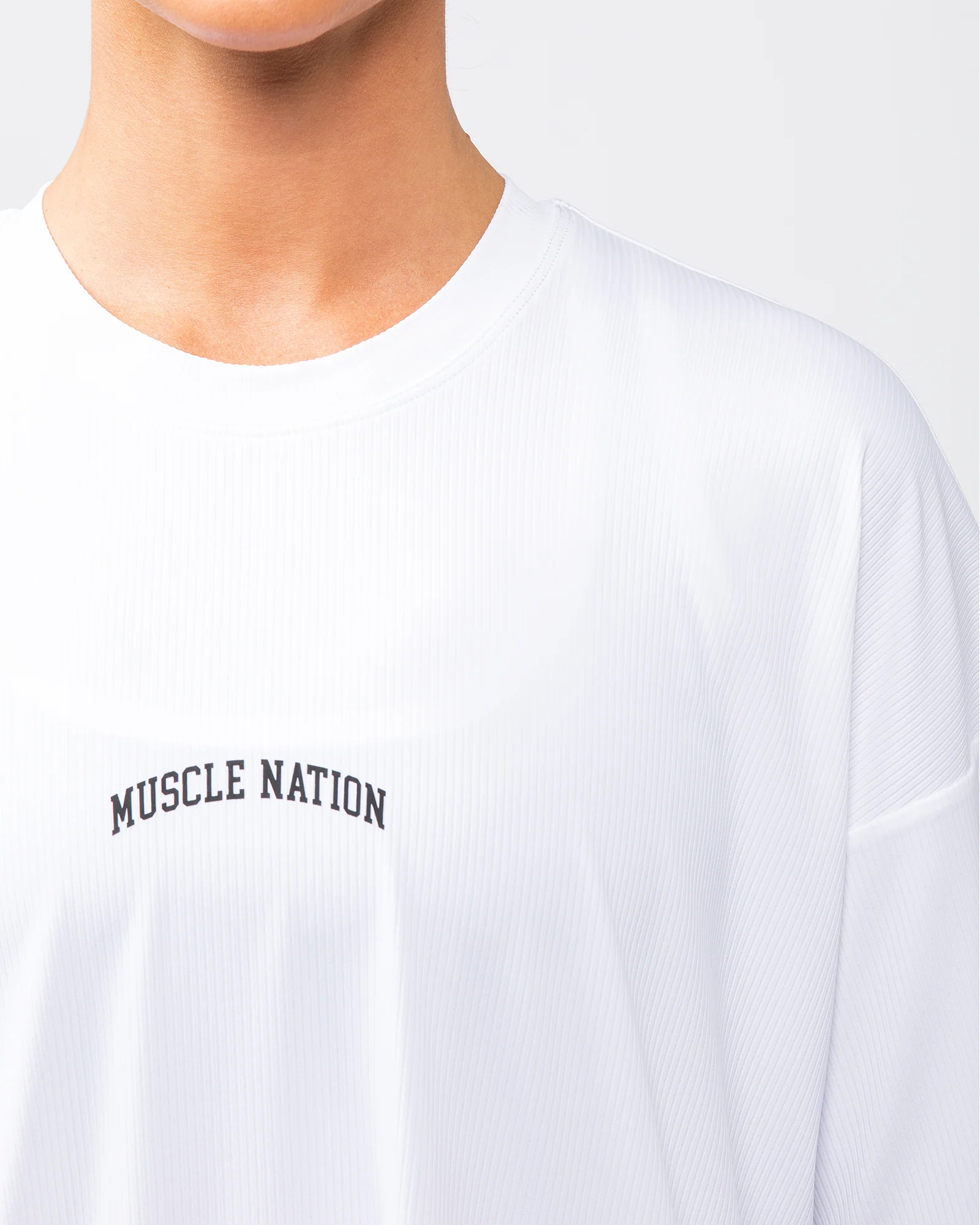 Relaxed Rib Training Tee - White - Image 2