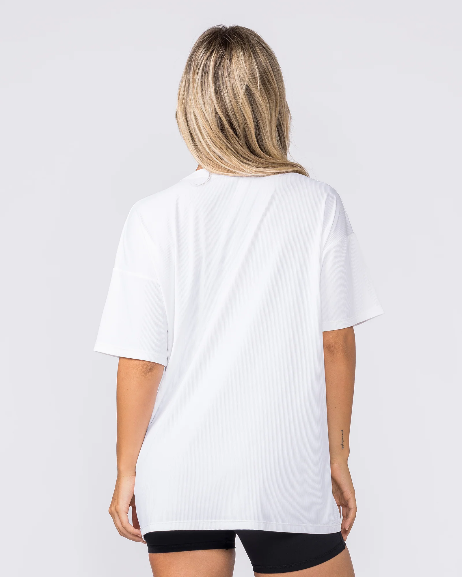 Relaxed Rib Training Tee - White - Image 5